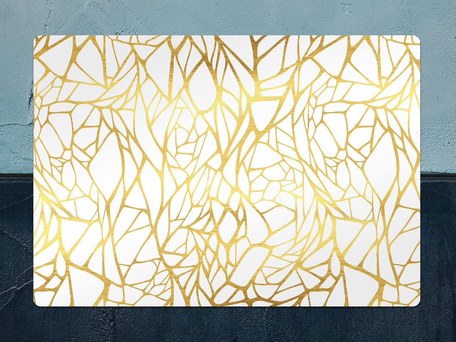 Golden Ornament Bath Mat 16x24 Non-Slip