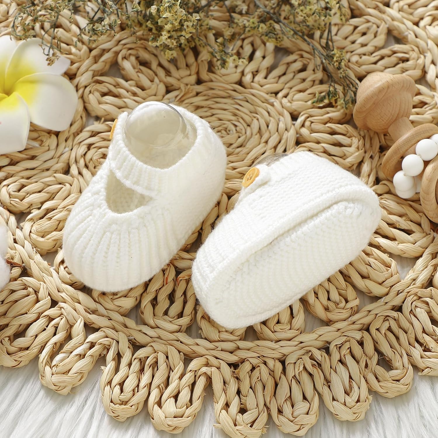 Wugugu Baby Booties Soft Crochet Socks Shoes for Newborn