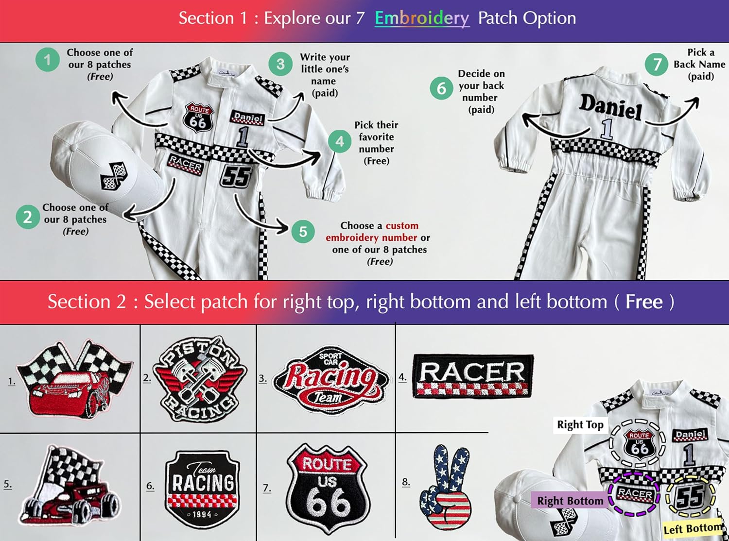 Handmade Race Car Driver Costume for Toddlers 1