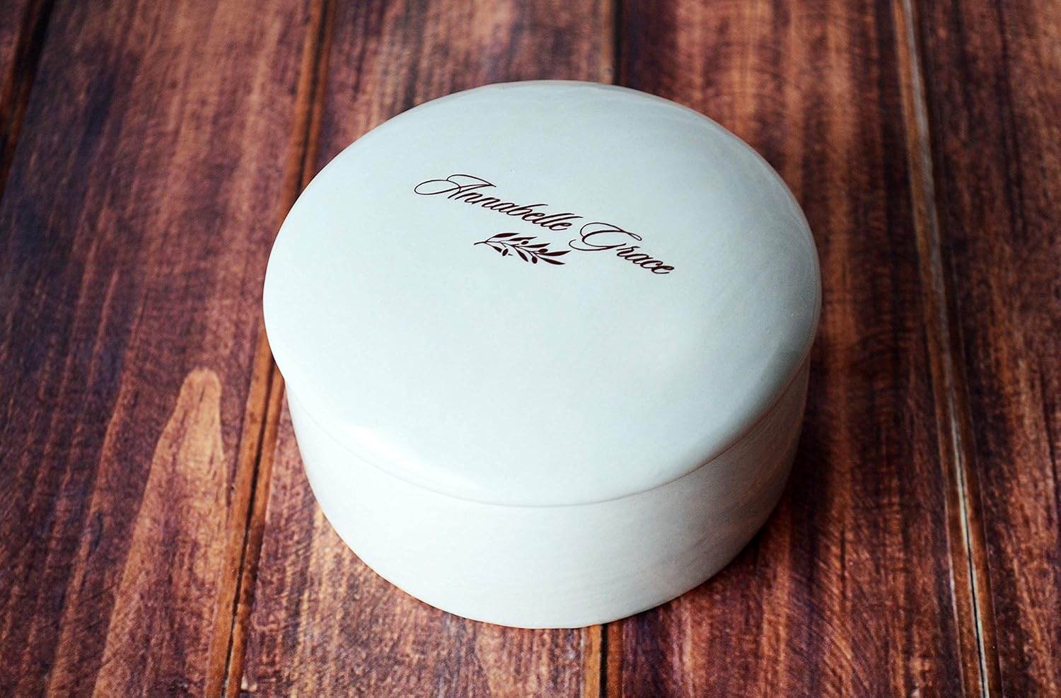 Personalized Round Keepsake Box with Irish Blessing