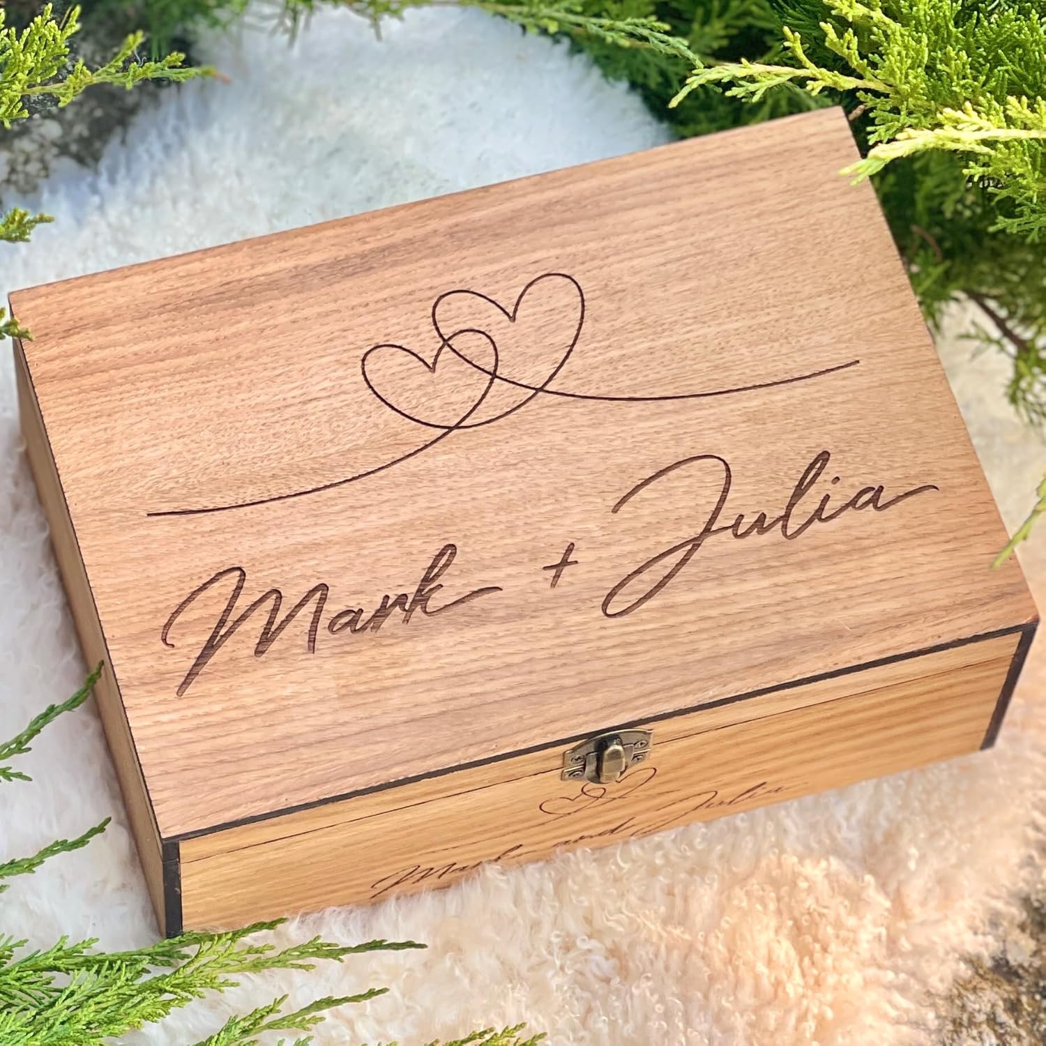 Personalized Wooden Name Box for Keepsakes and Memories