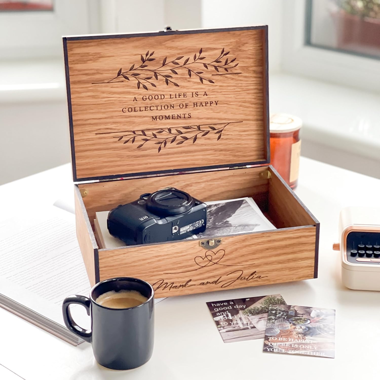 Personalized Wooden Name Box for Keepsakes and Memories