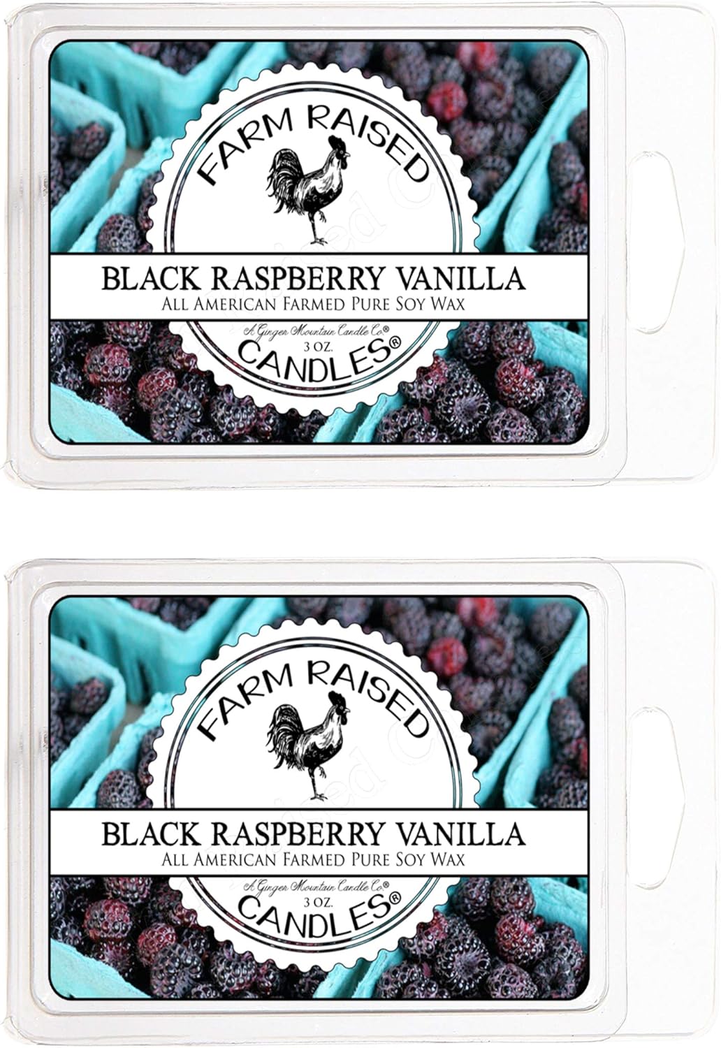 Farm Raised Candles Black Raspberry Vanilla Soy Wax Melts 2 Pack