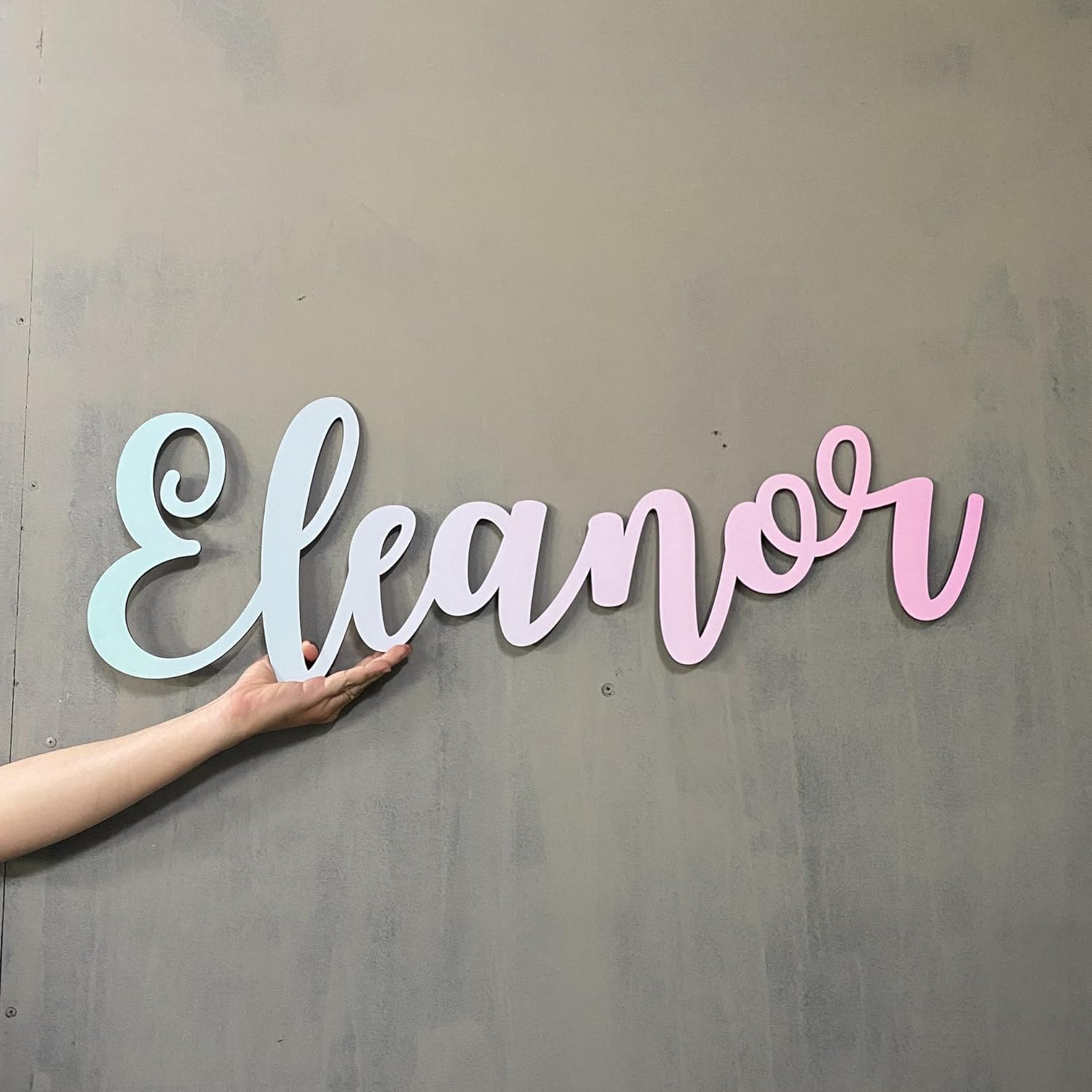 Custom Wood Name Sign - 13 Inch Thick Boho Style
