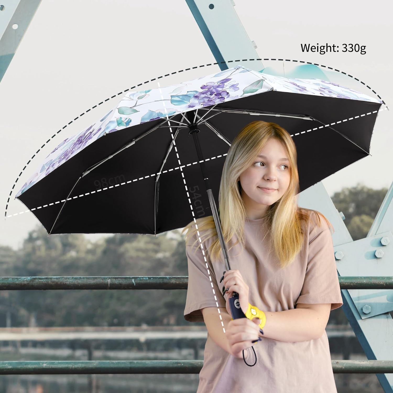 RXHOSIGAY Color Coated UV Protection Folding Umbrella 1