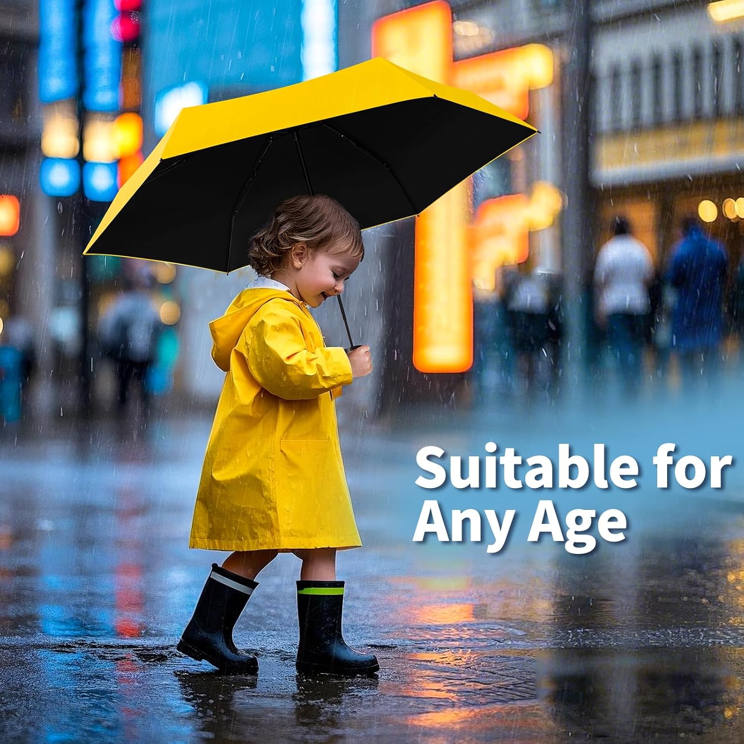 Yoobure Compact Travel Umbrella with Waterproof Case