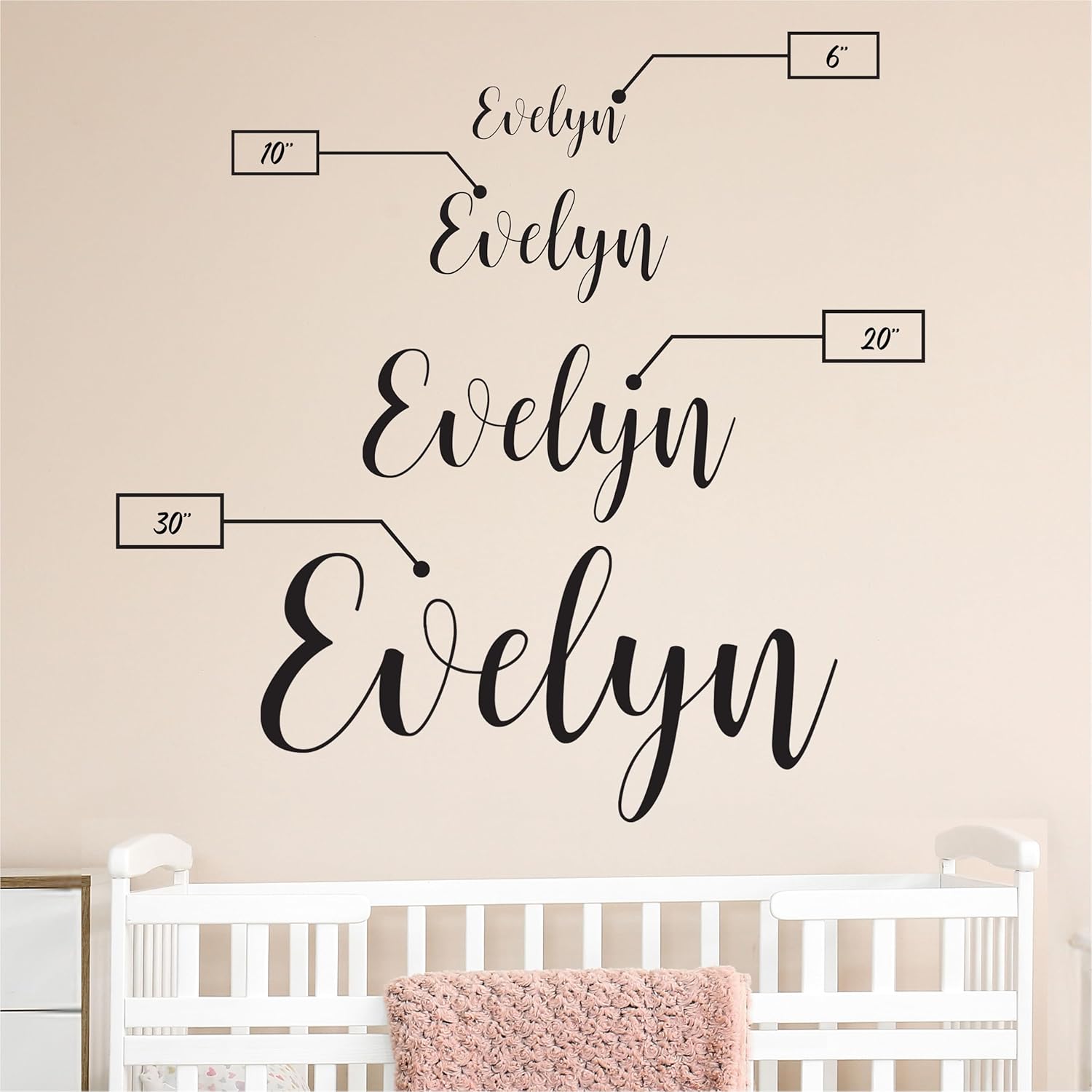 Custom Wood Name Sign - 13 Inch Thick Boho Style