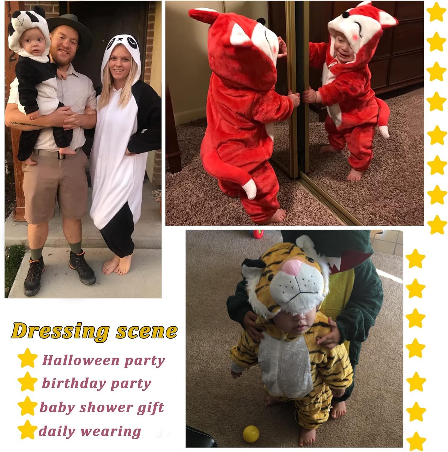 TONWHAR Baby Cartoon Animal Onesie Costume