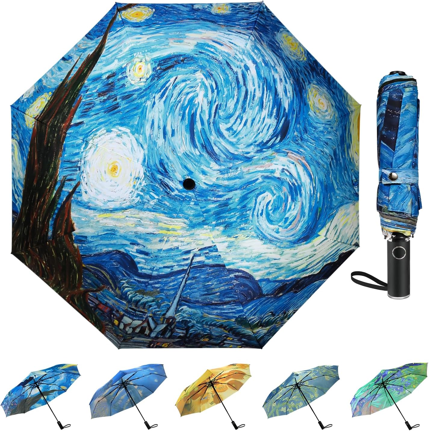Van Gogh Artistic Folding Umbrella - Unisex Style