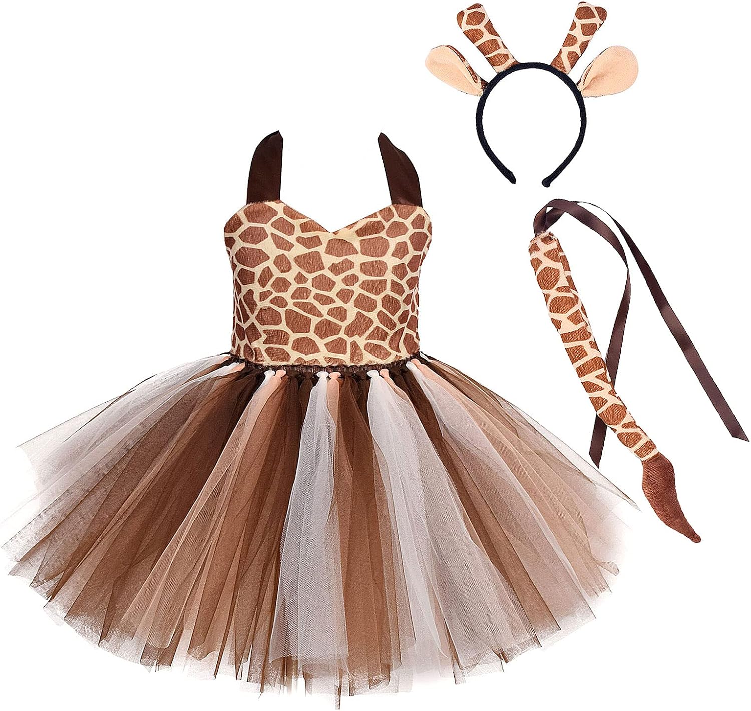 IBTOM CASTLE Giraffe Cow Tutu Costume for Girls