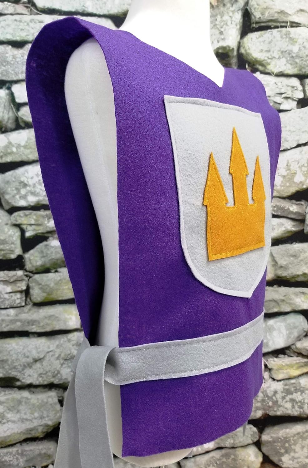 Medieval Knight Purple Tunic Costume for Kids and Teens