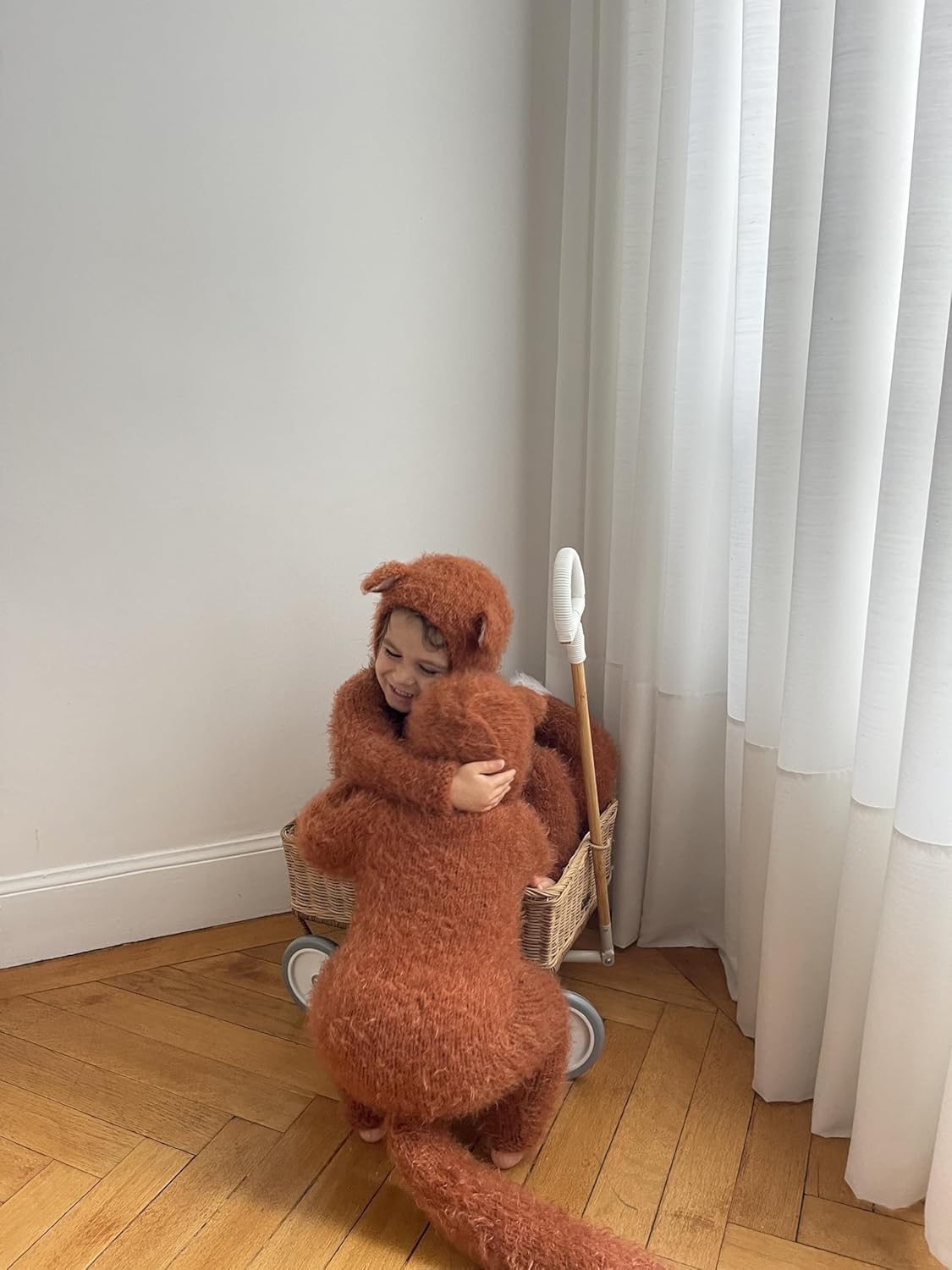 Handmade Baby Fox Costume Set with Sleeper and Tail