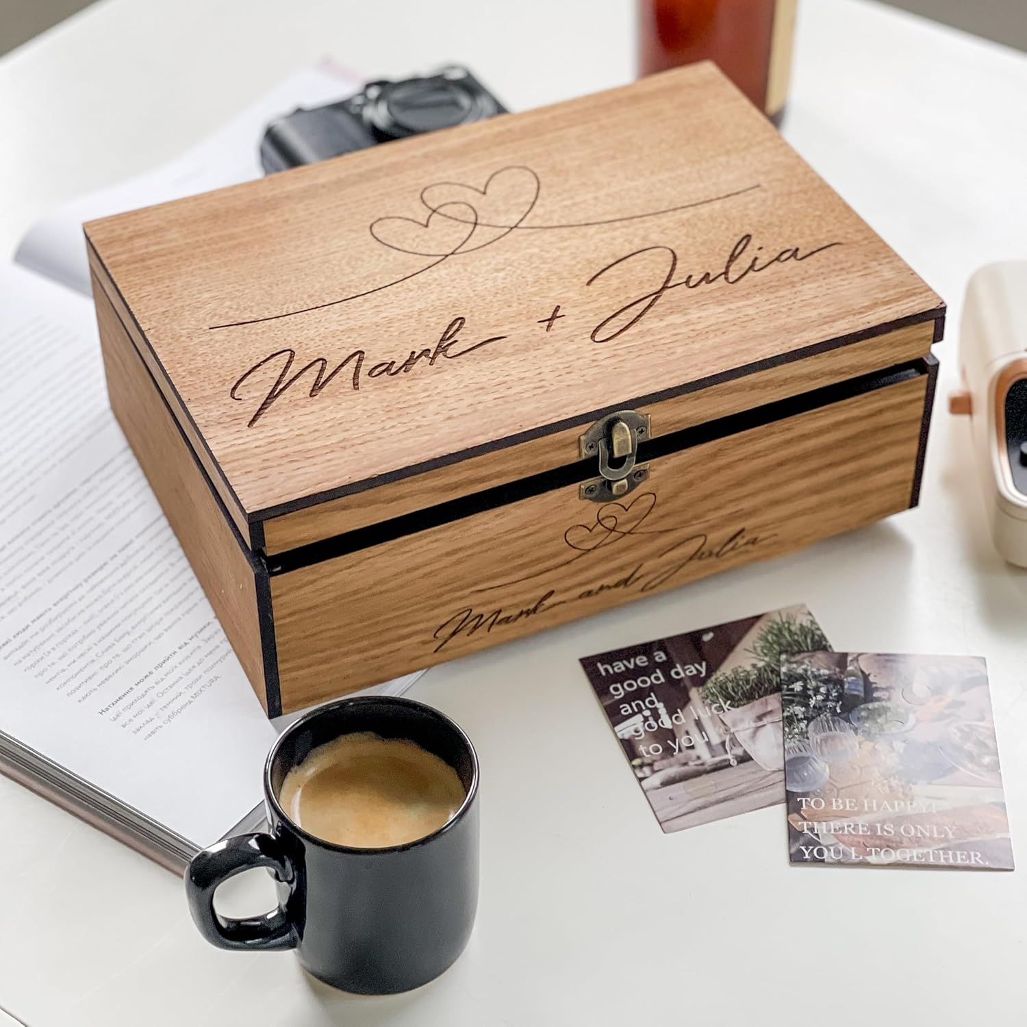 Personalized Wooden Name Box for Keepsakes and Memories