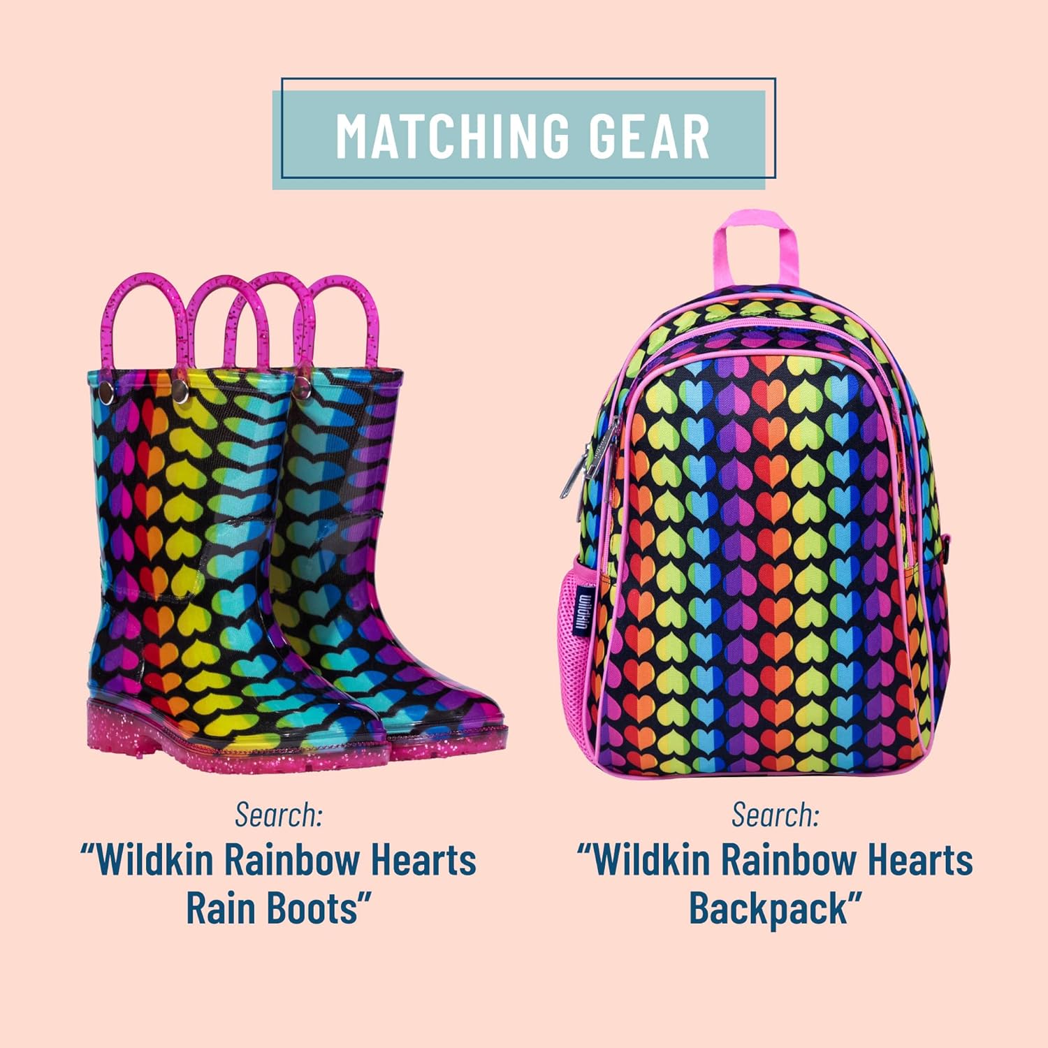 Wildkin Kids Umbrella with Rainbow Patterns