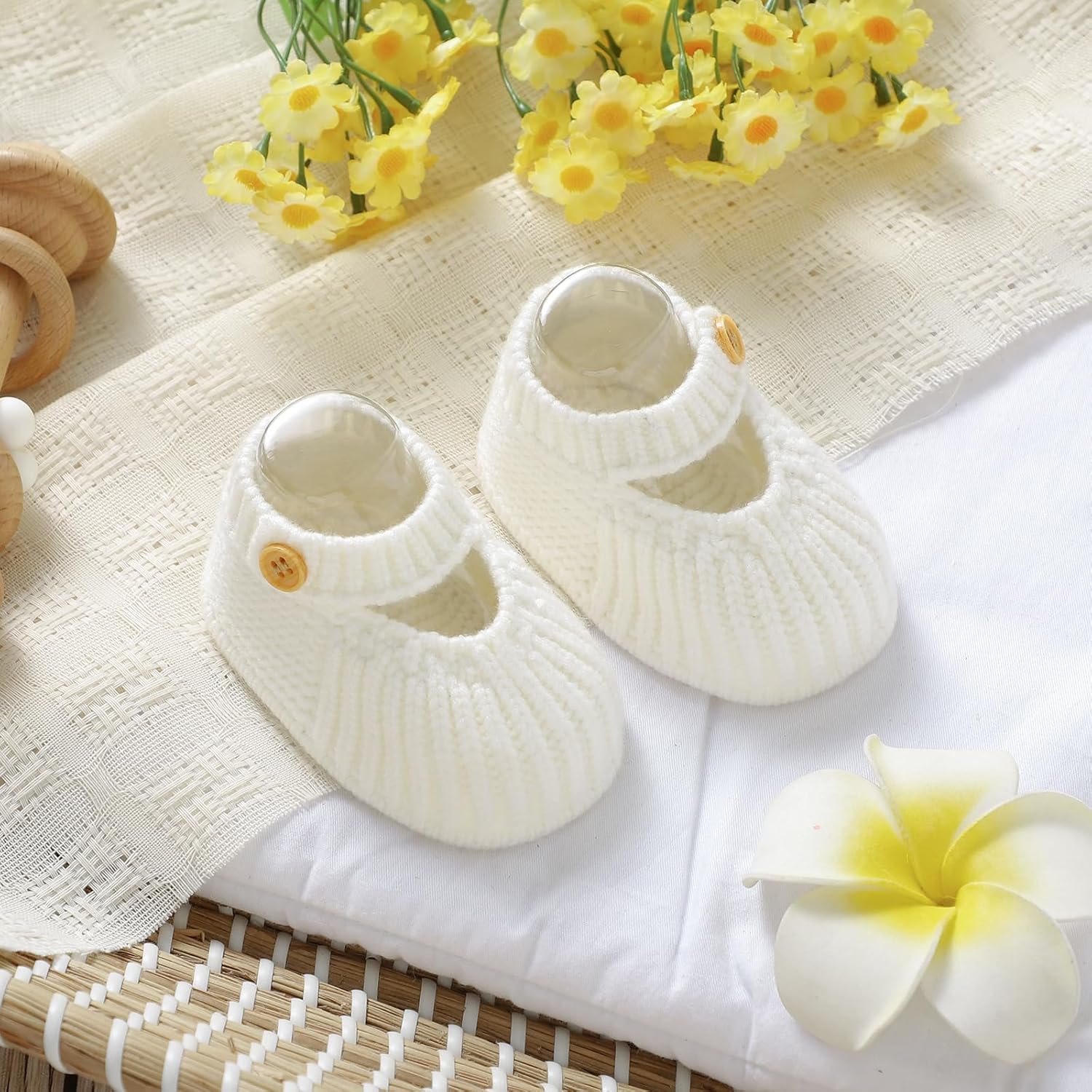 Wugugu Baby Booties Soft Crochet Socks Shoes for Newborn