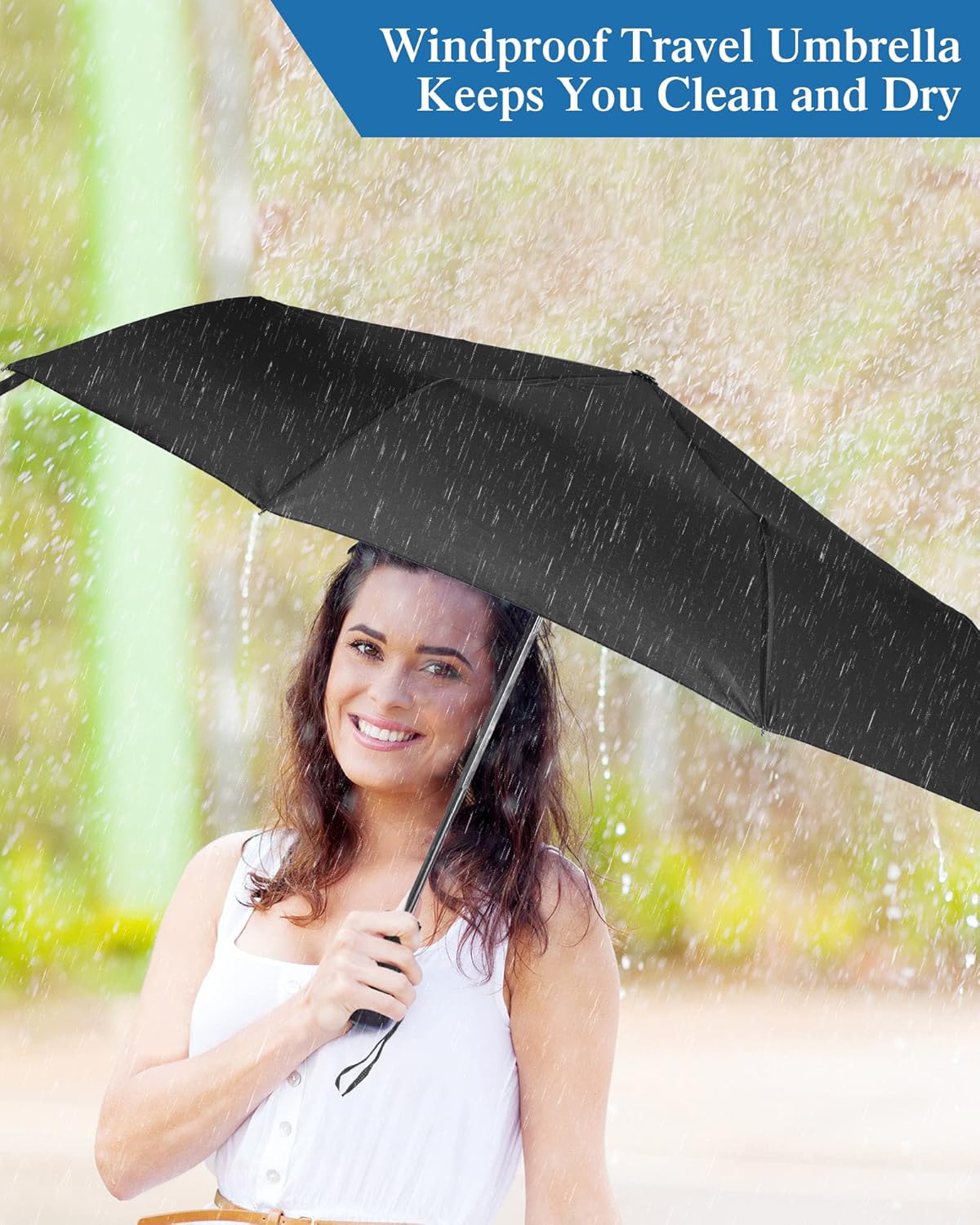 Yahenda 4 Pack Windproof Folding Travel Umbrellas