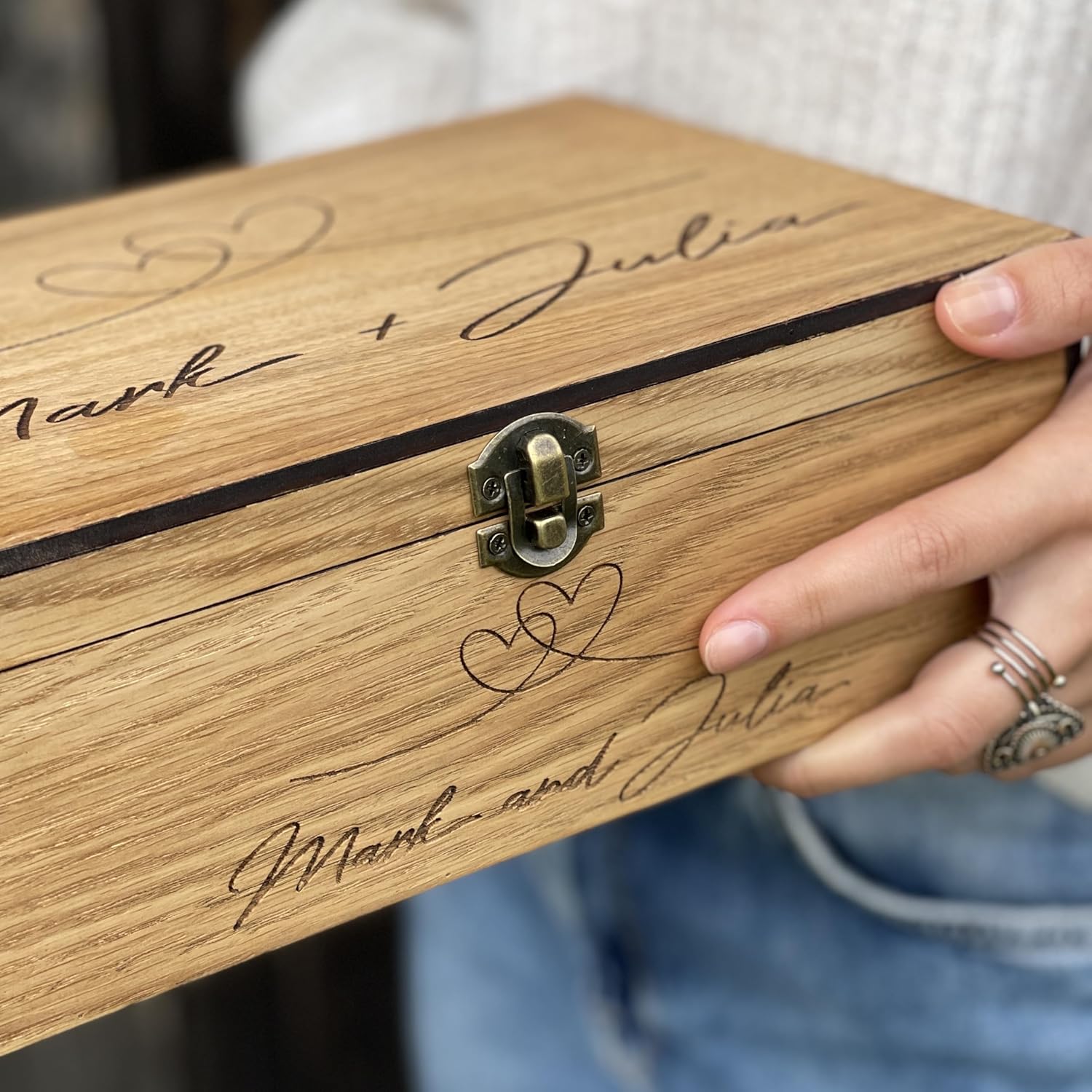 Personalized Wooden Name Box for Keepsakes and Memories