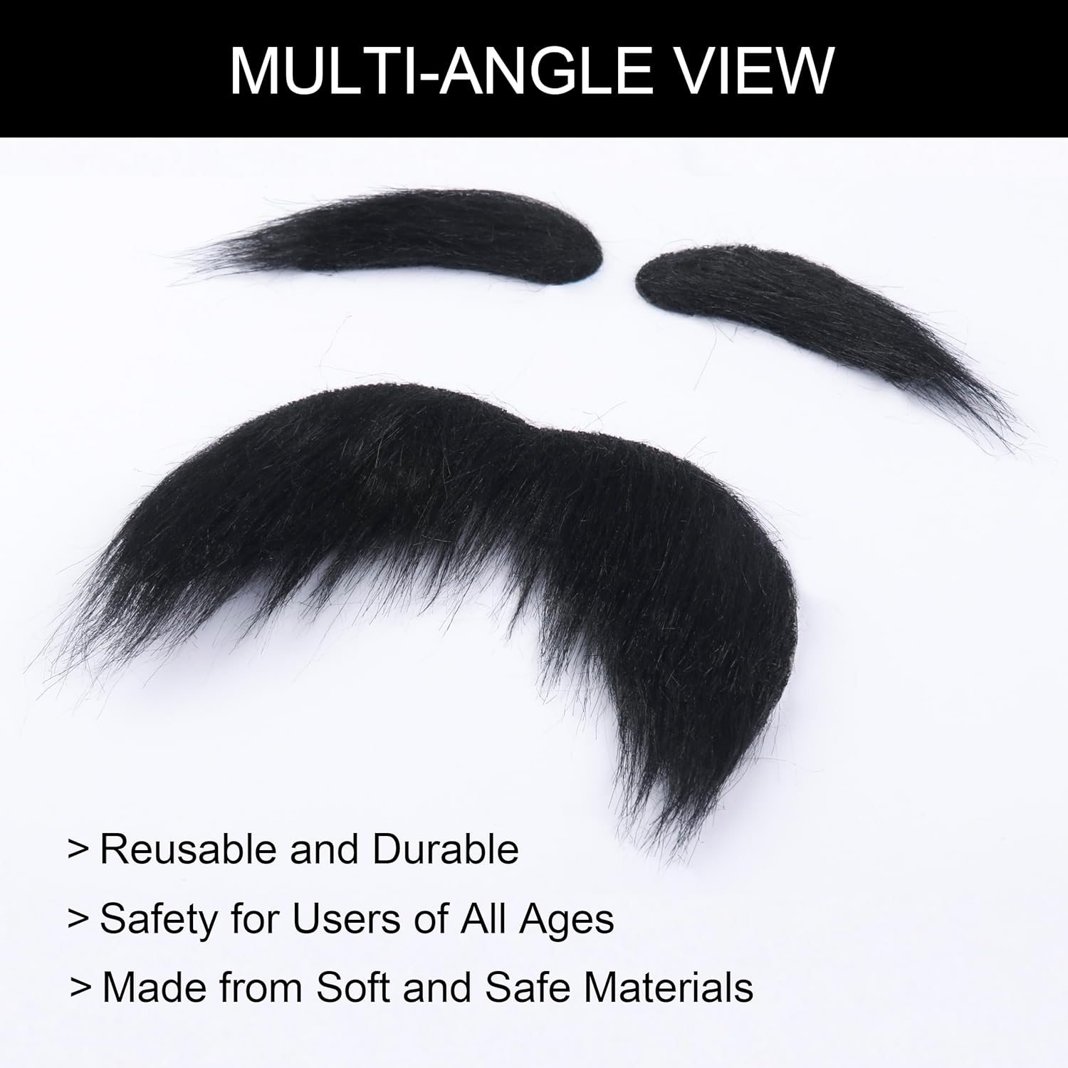 Koonfan Fake Mustache and Eyebrows Set