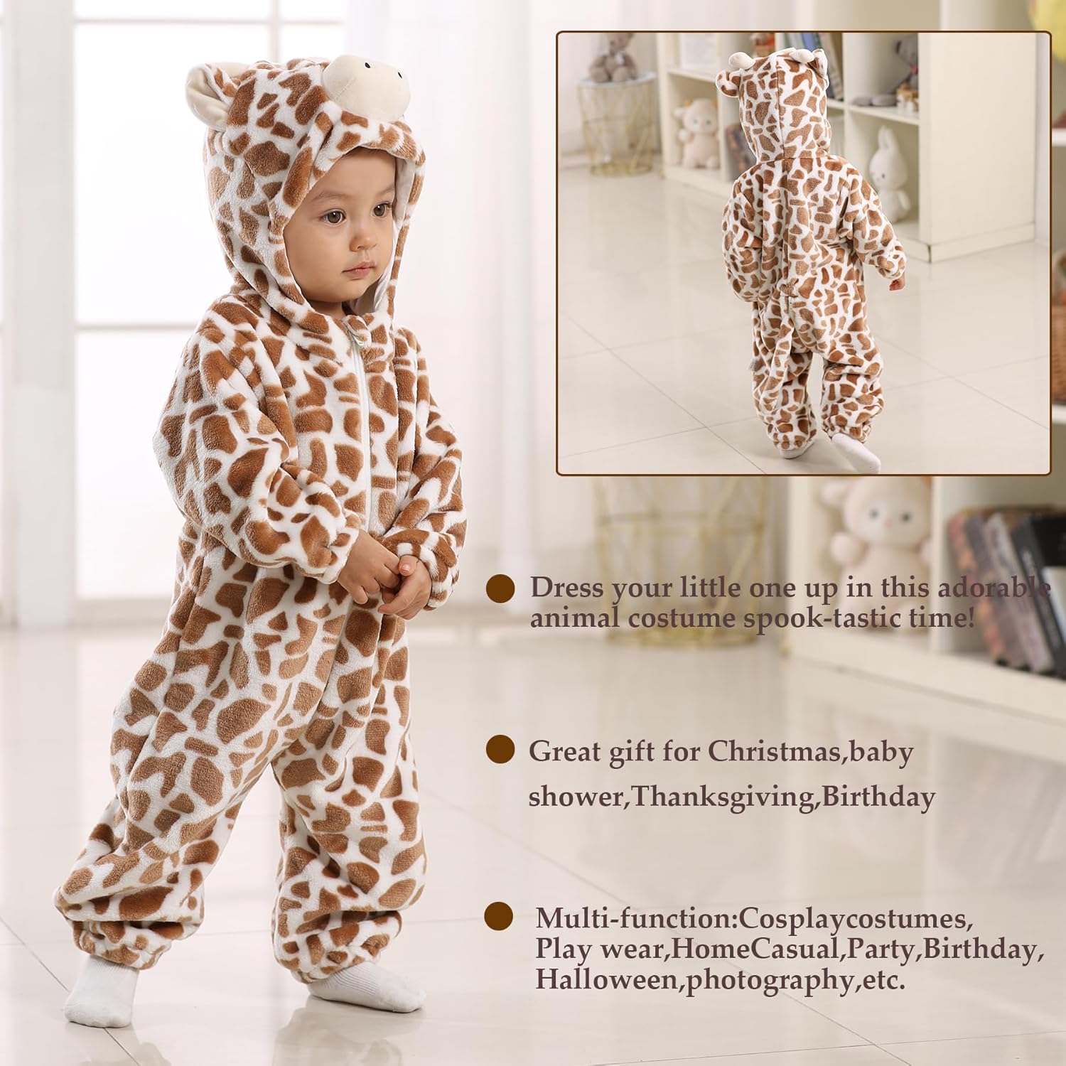 TONWHAR Baby Cartoon Animal Onesie Costume