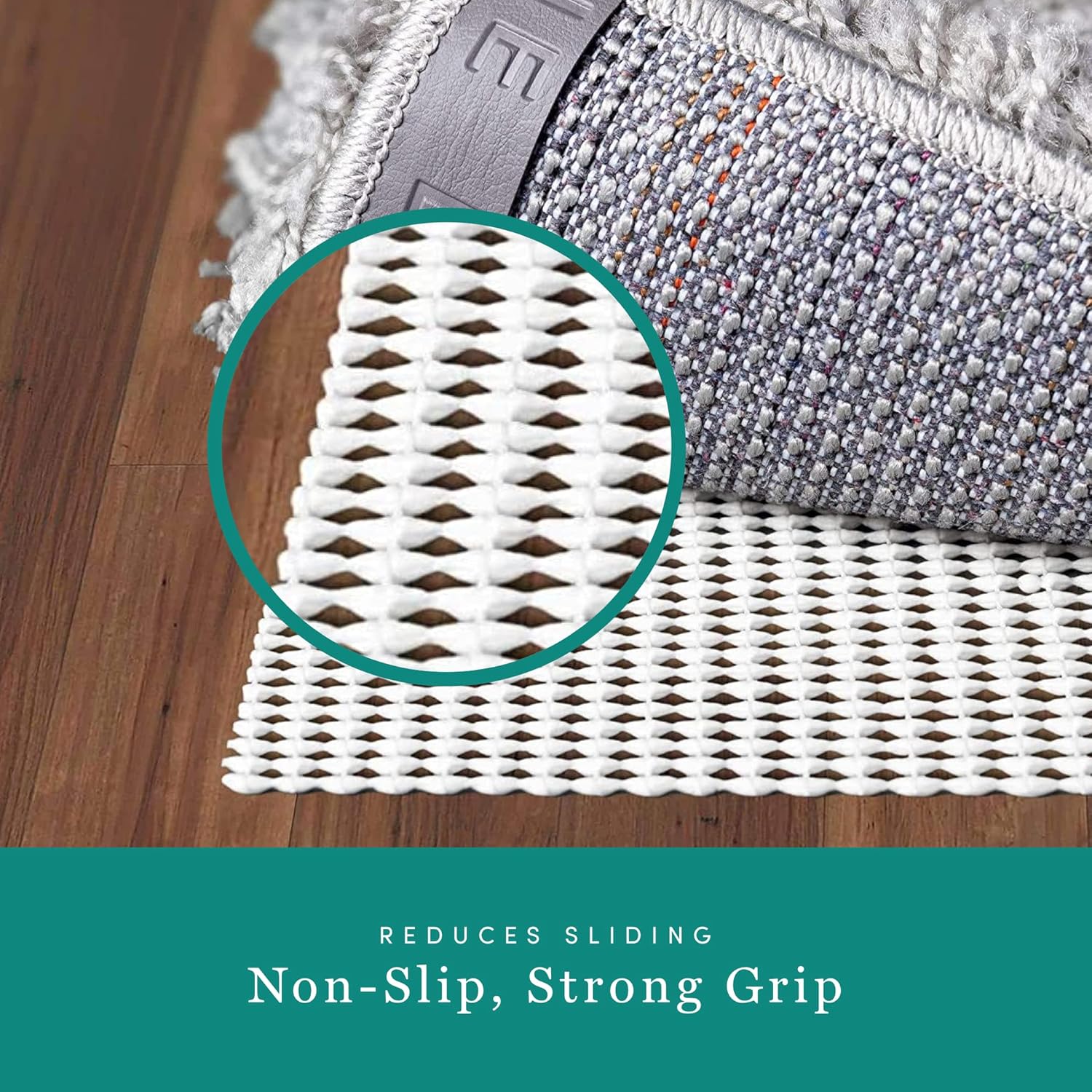 Unique Loom Anti-Slip Rug Pad 8 x 10 Oval 1