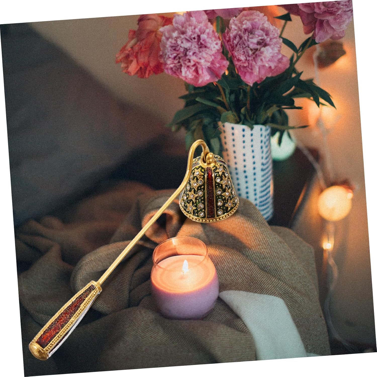 Alipis Star Design Rhinestone Candle Snuffer