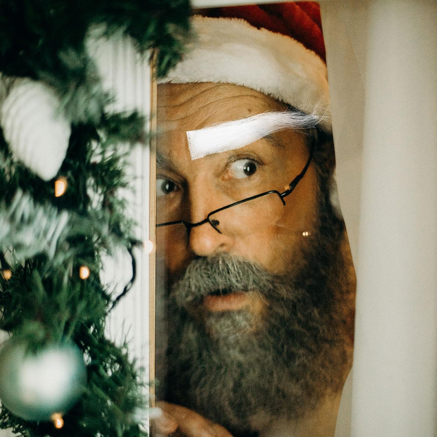TUESMEILL 2pairs Self Adhesive Santa Eyebrows
