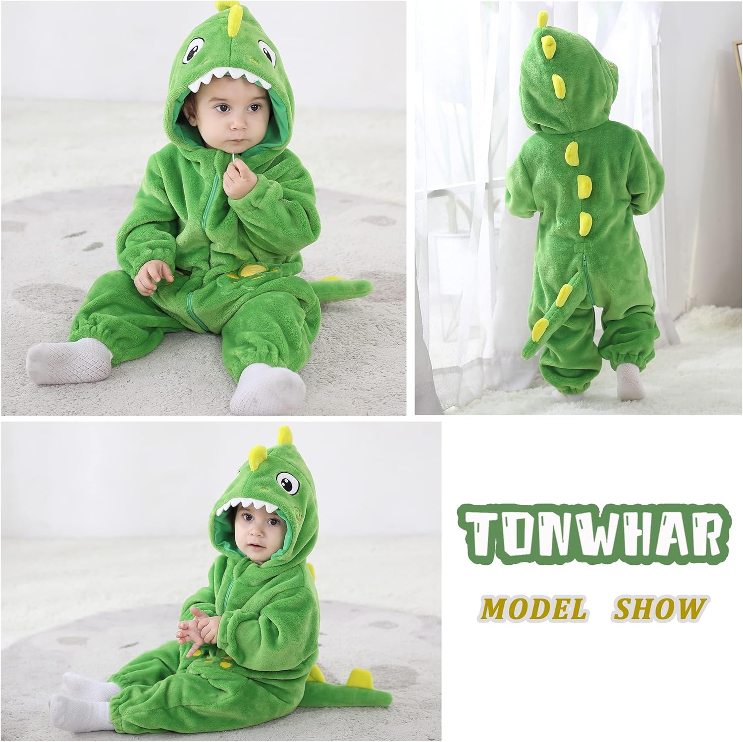 TONWHAR Baby Halloween Dinosaur Costume Set