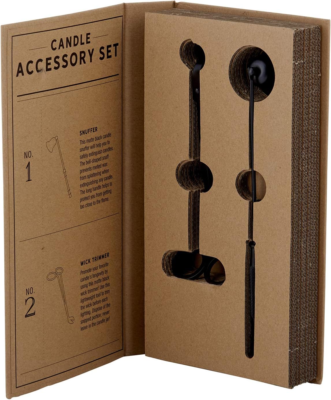 Santa Barbara Design Studio Candle Accessories Gift Kit 2-Pieces Black