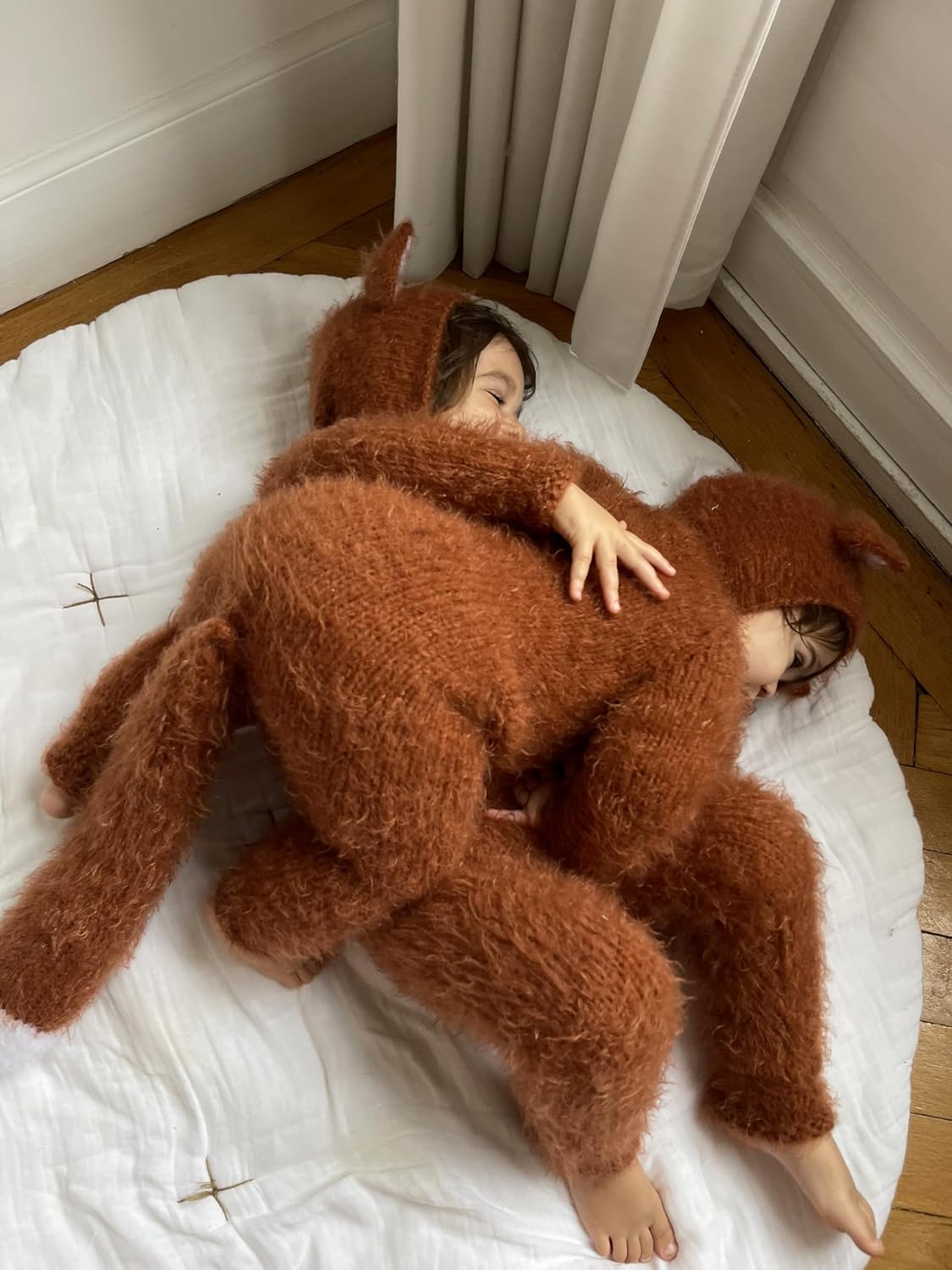 Handmade Baby Fox Costume Set with Sleeper and Tail