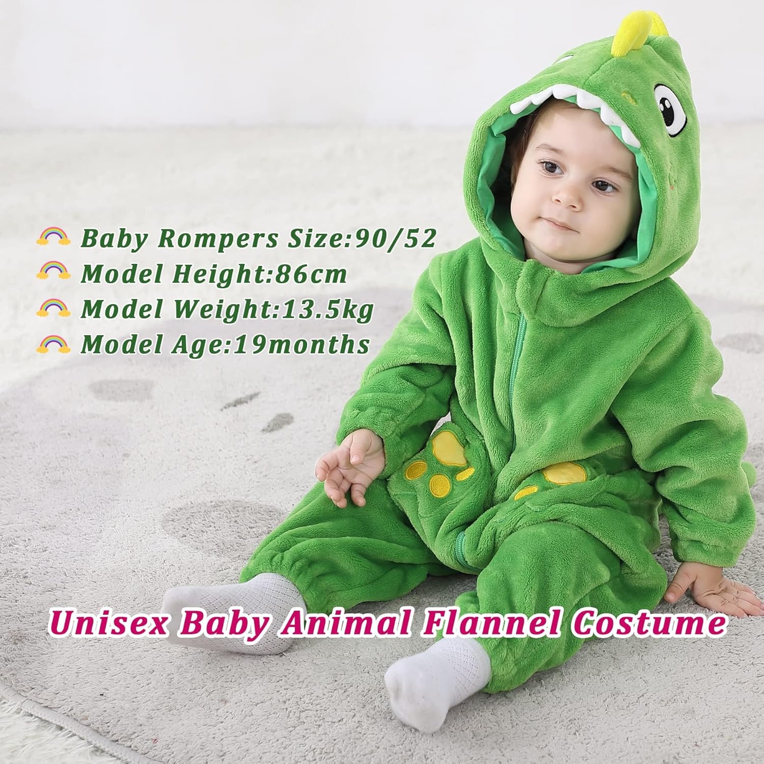 TONWHAR Baby Halloween Dinosaur Costume Set