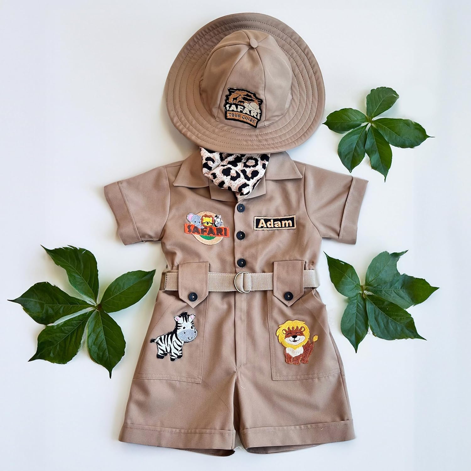 Personalized Safari Explorer Costume for Toddler - Brown 3T