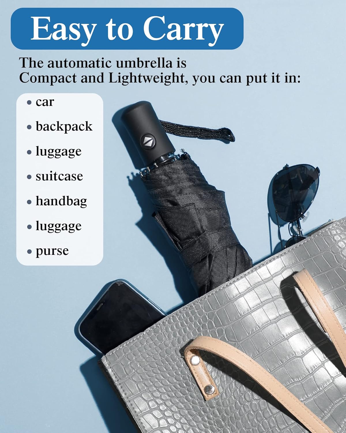 Yahenda 4 Pack Windproof Folding Travel Umbrellas
