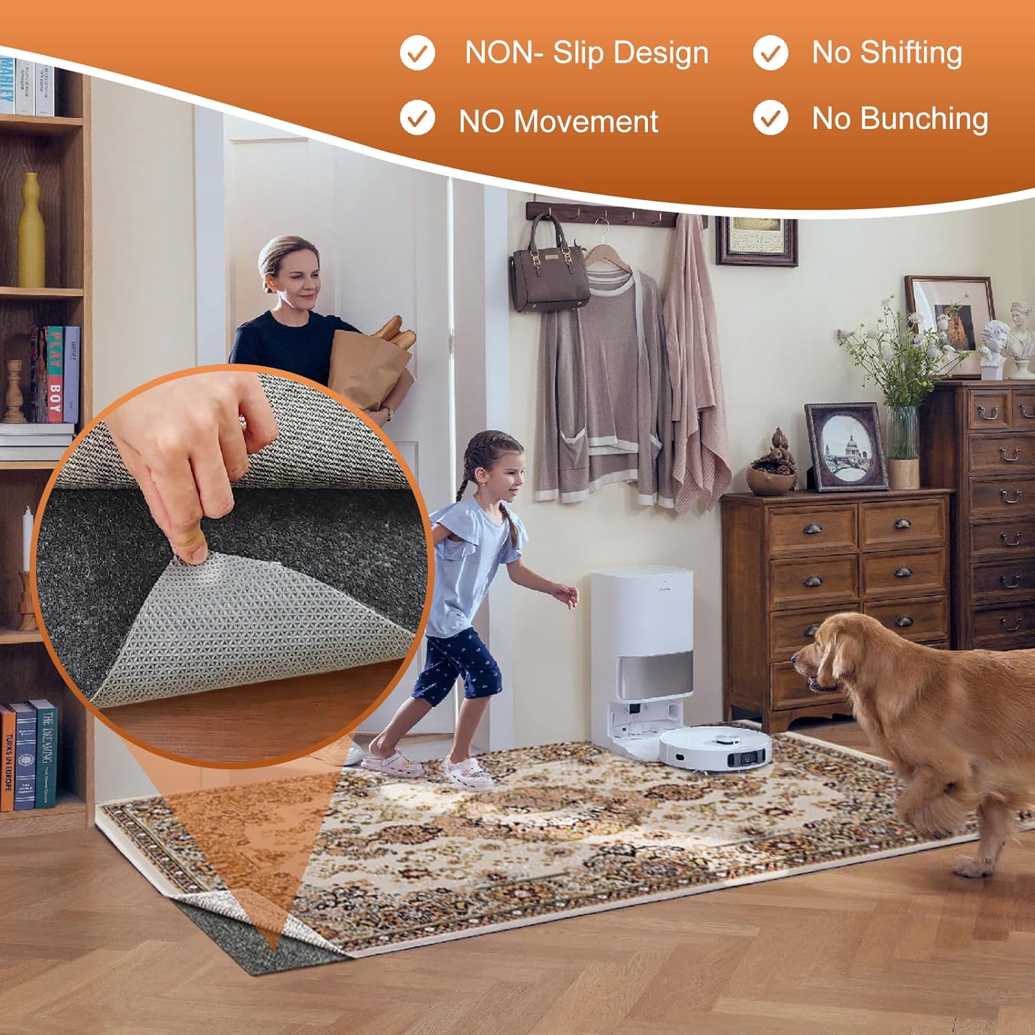 Comfypad Felt Rug Pad 2x6ft Non-Slip Floor Protector