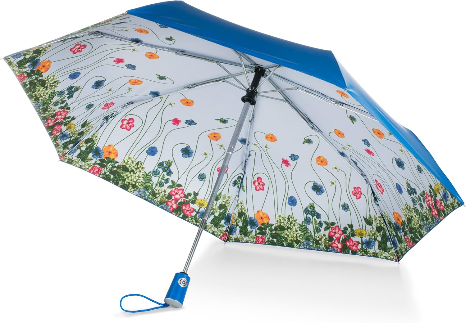 Totes Floral Under Canopy Auto Open Close Umbrella