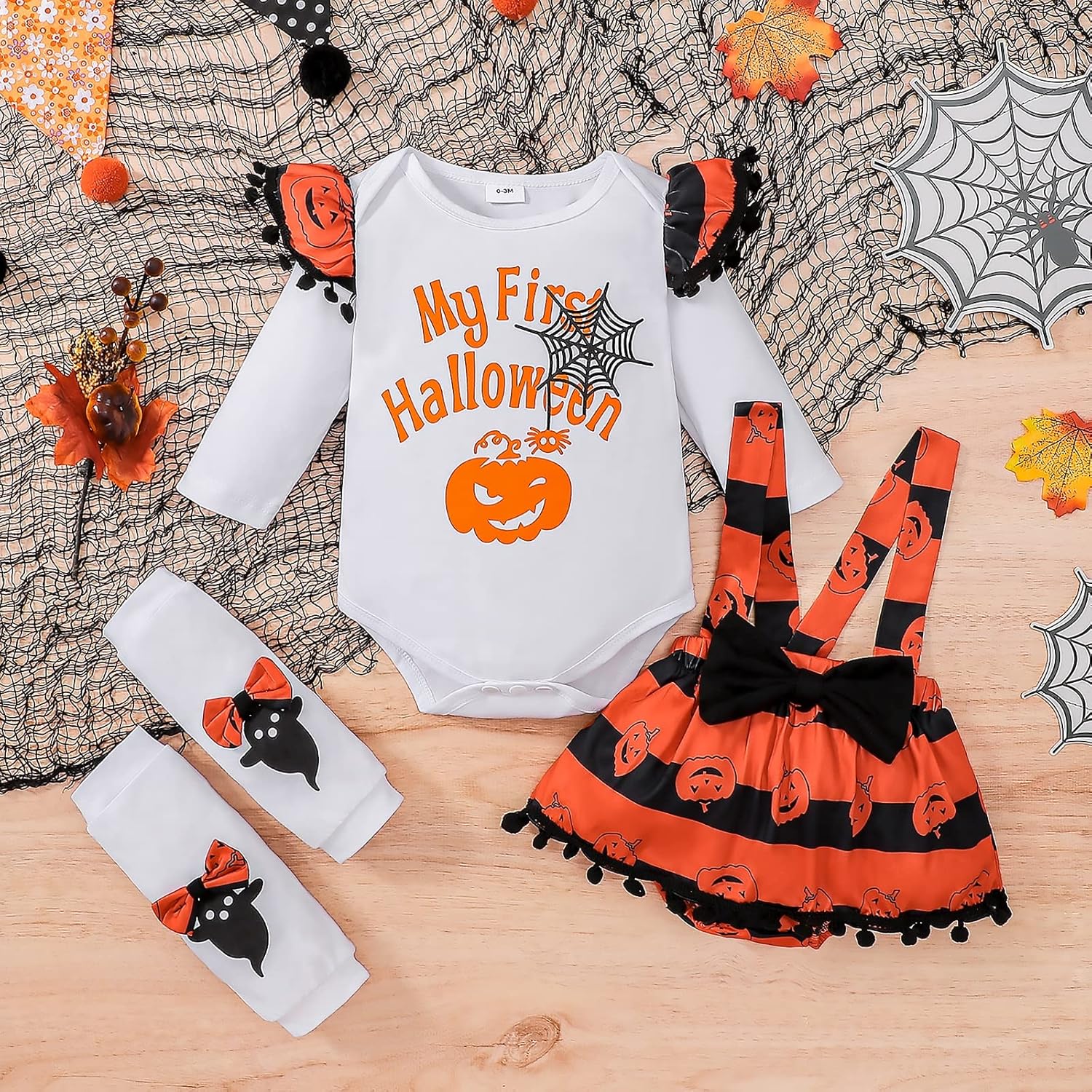 DOMOABEI My First Halloween Baby Girl Outfit 0-18 Months