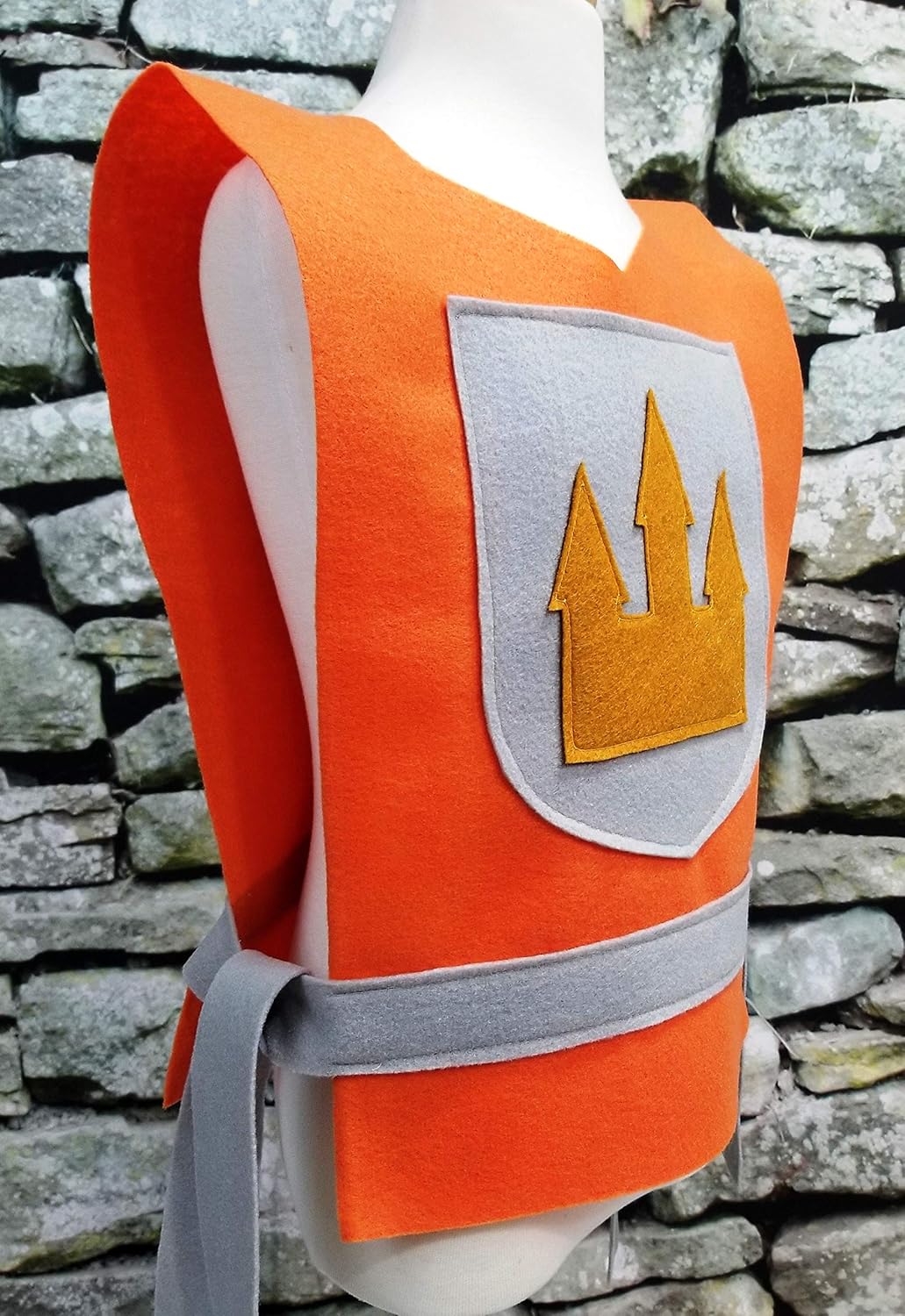 Medieval Knight Orange Costume Tunic for Kids and Teens 1