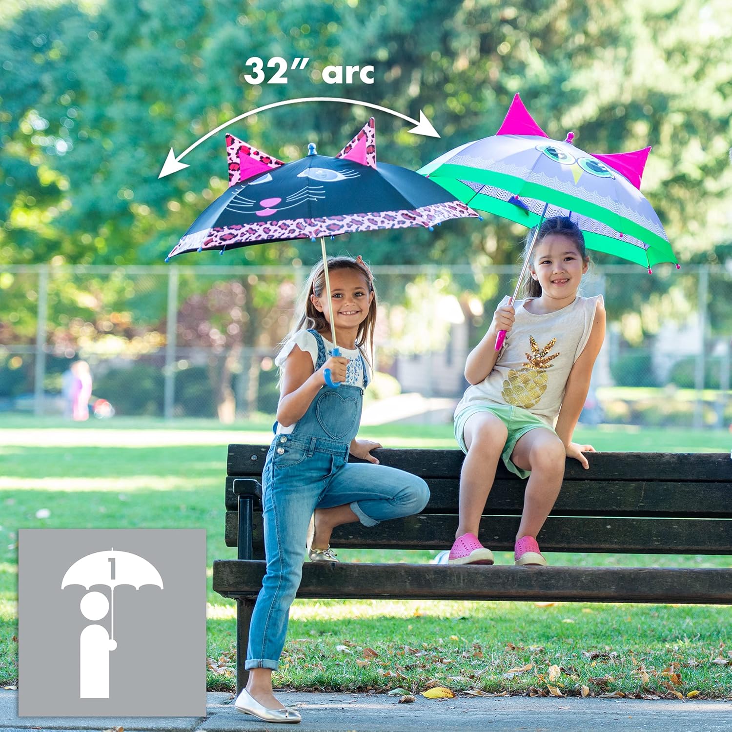 ShedRain Kids Umbrella - 38 Large Dome Pinch-Proof Durable Safe