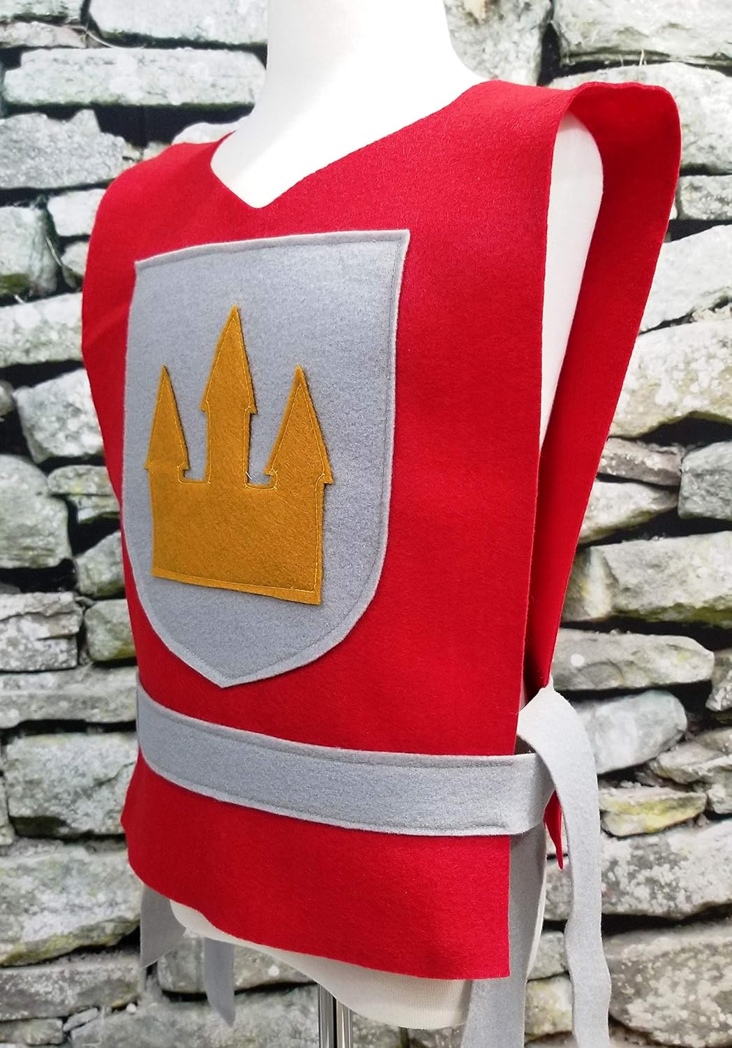 Teatots Medieval Knight Red Tunic for Kids Teens