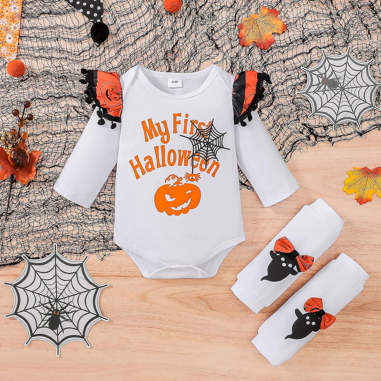 DOMOABEI My First Halloween Baby Girl Outfit 0-18 Months