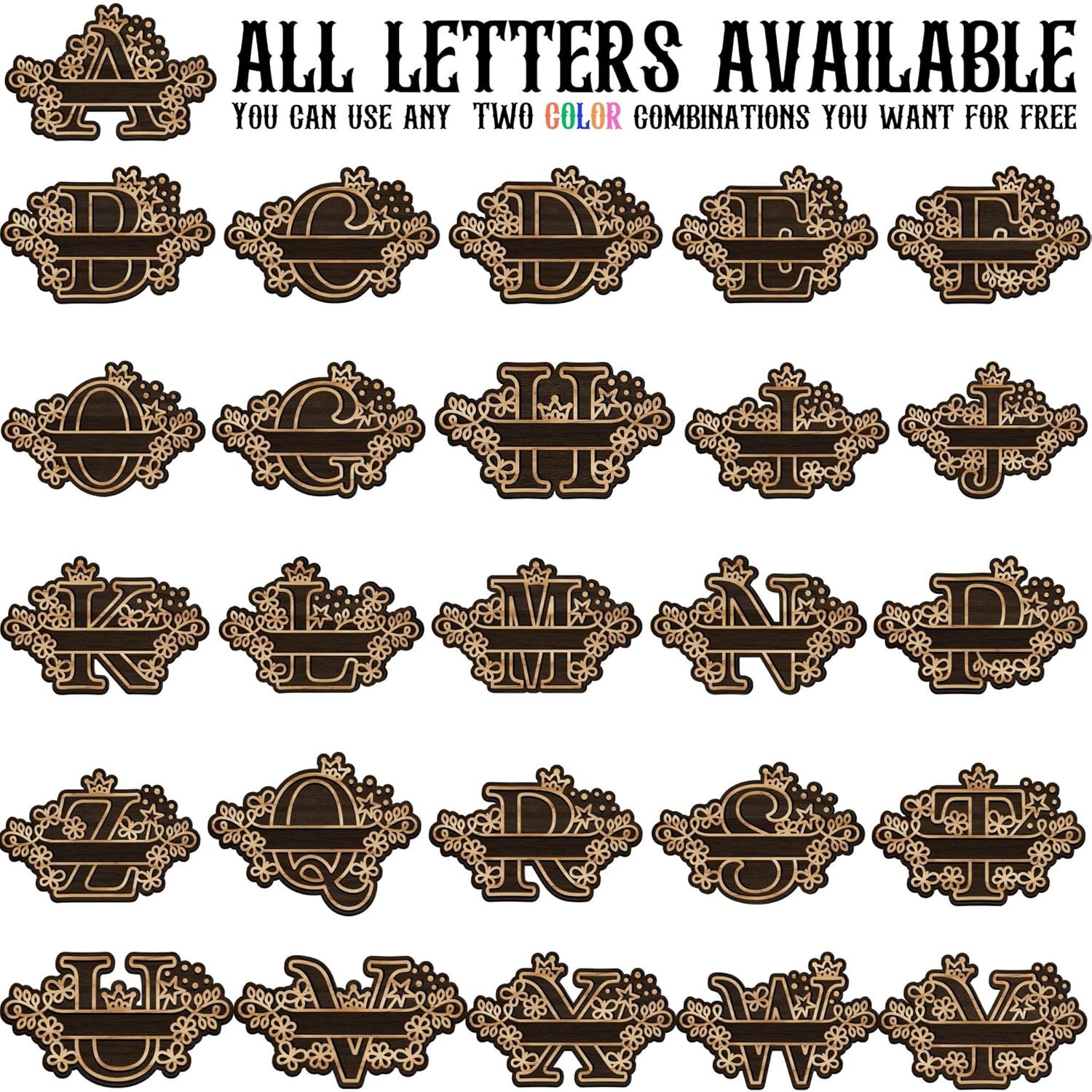 Custom Wood Name Sign with All Letters Available