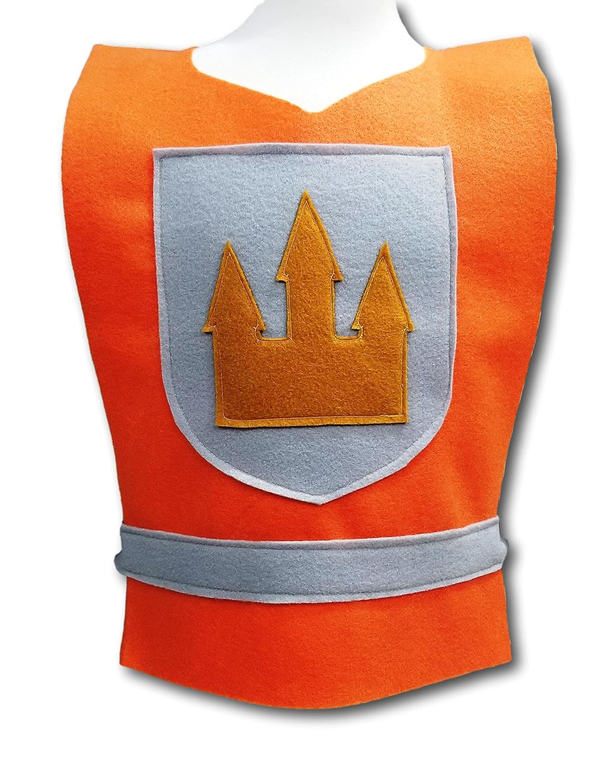 Medieval Knight Orange Costume Tunic for Kids and Teens 1
