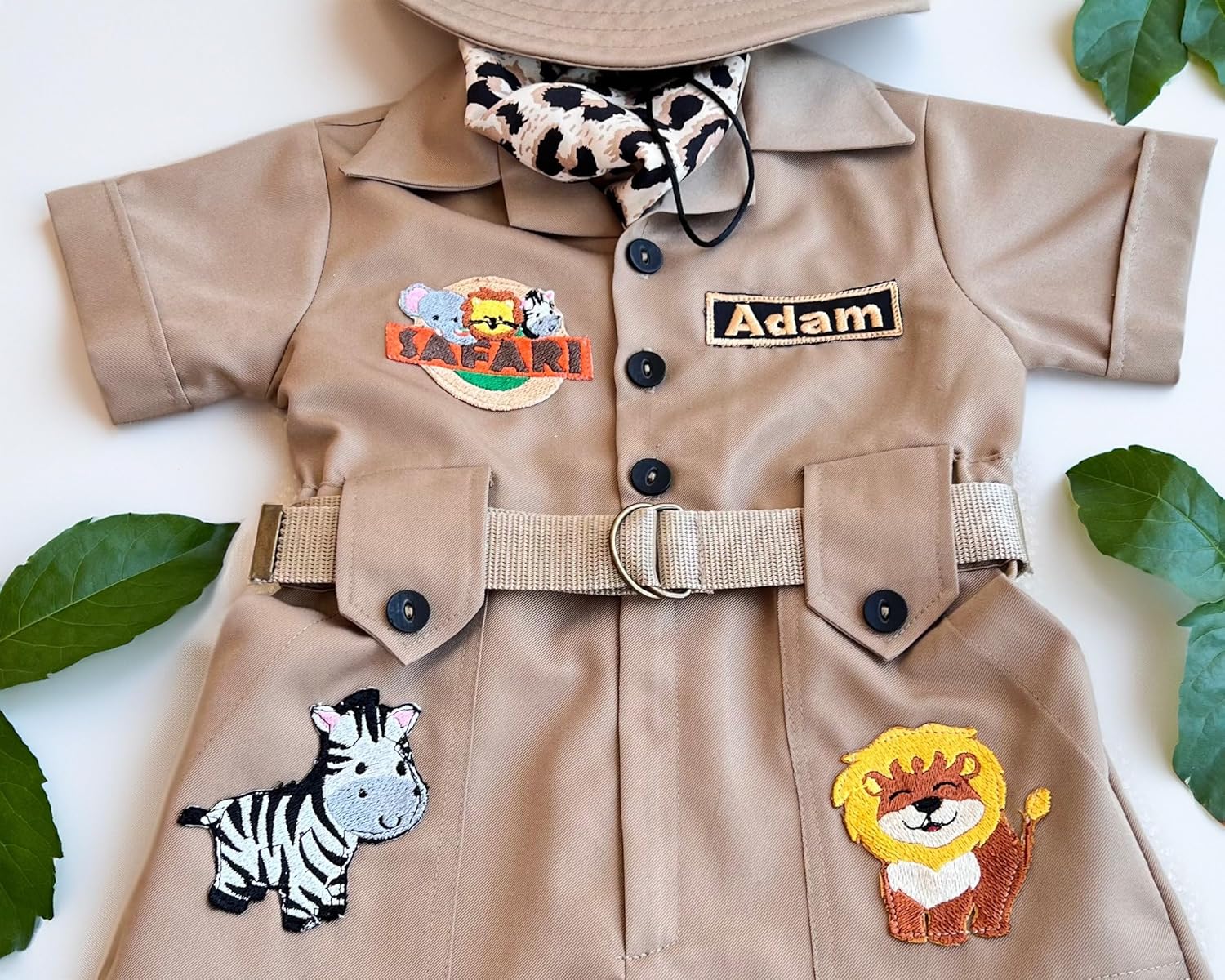 Personalized Safari Explorer Costume for Toddler - Brown 3T