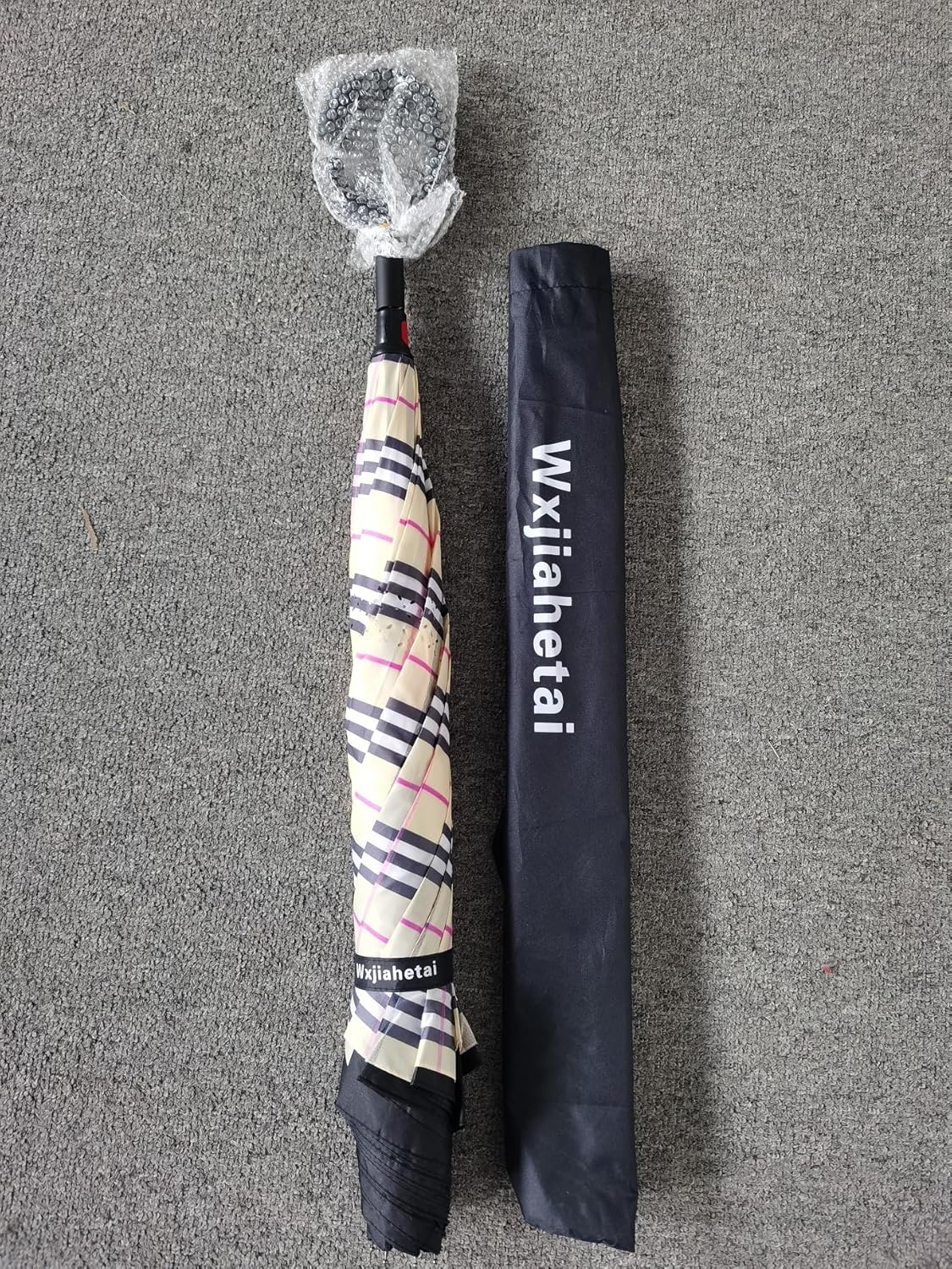 Inverted Reverse Umbrella with C-shaped Handle for Rain