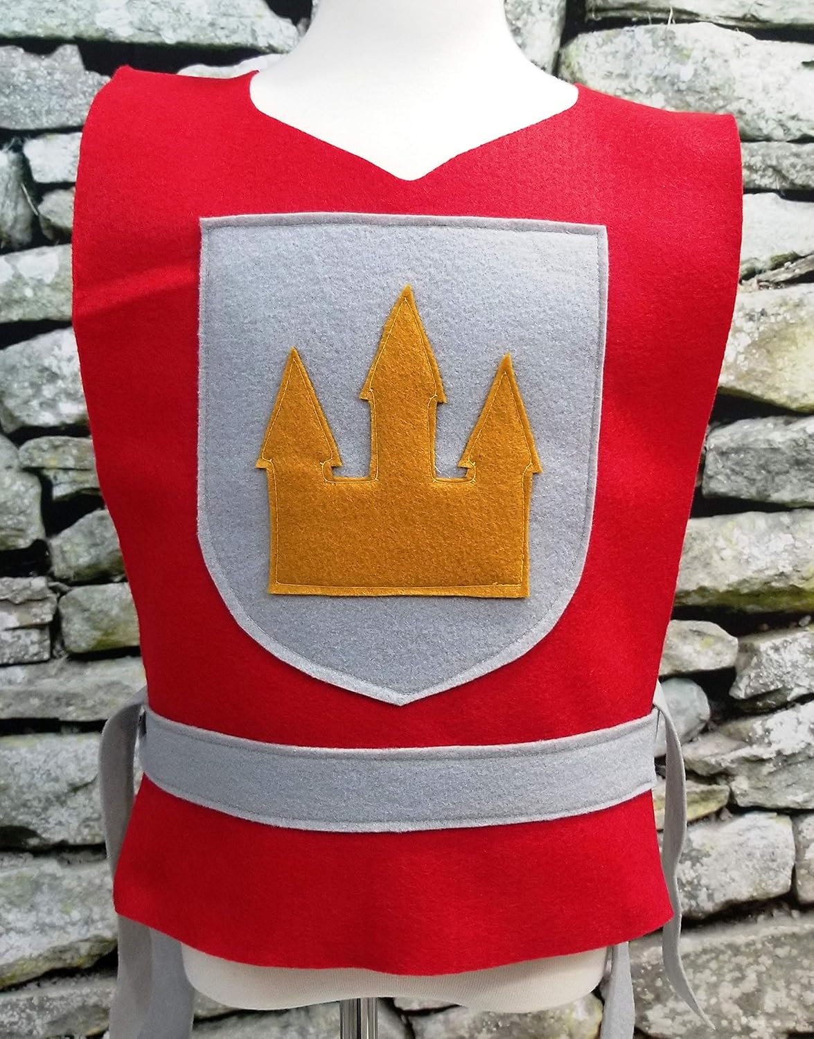Teatots Medieval Knight Red Tunic for Kids Teens