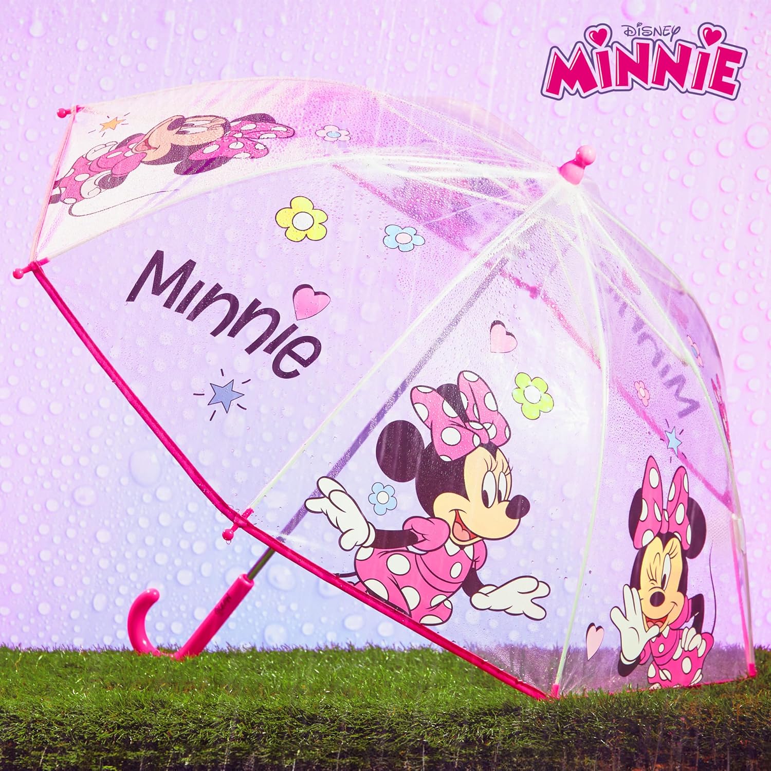 Disney Clear Dome Umbrella for Girls - Folding Lightweight School Days Out