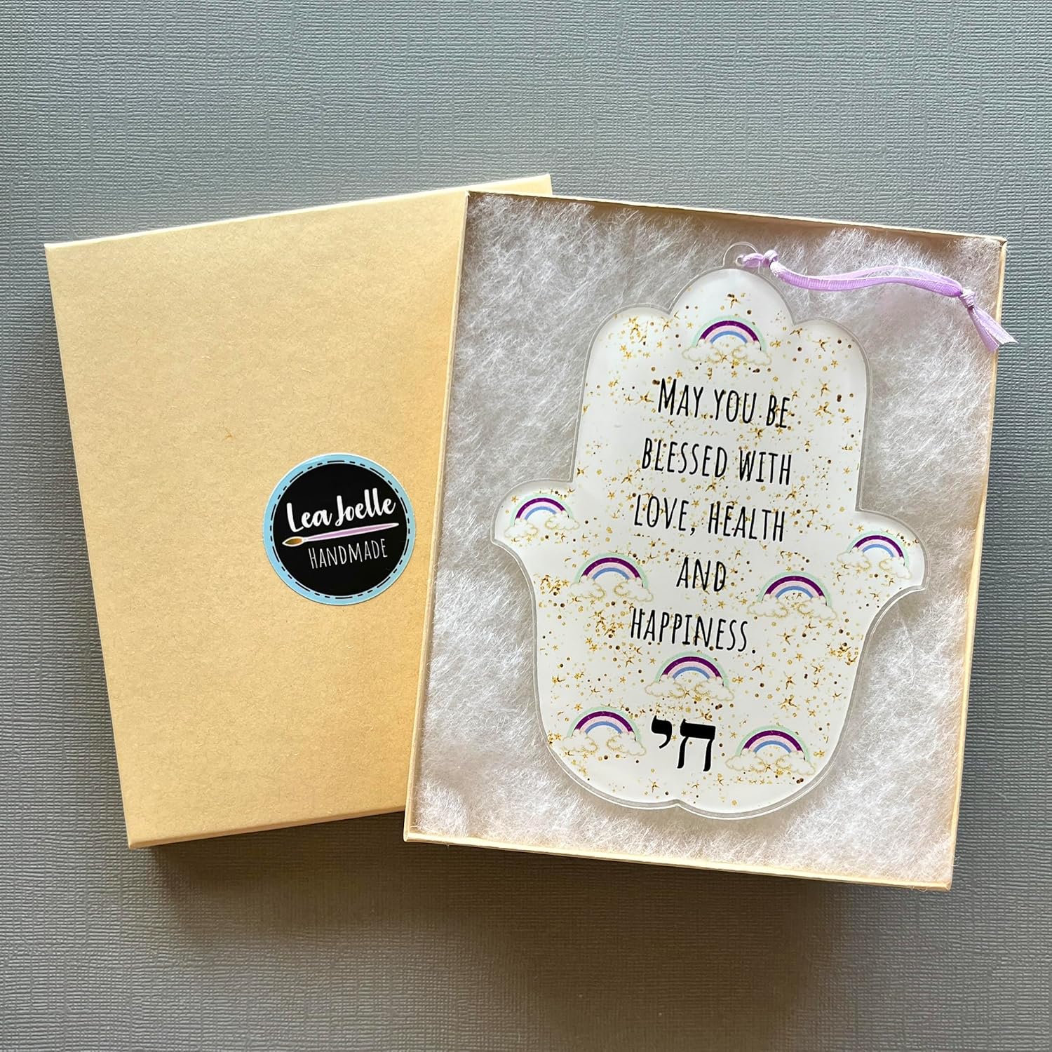 Lea Joelle Hamsa and Mezuzah Gift Set