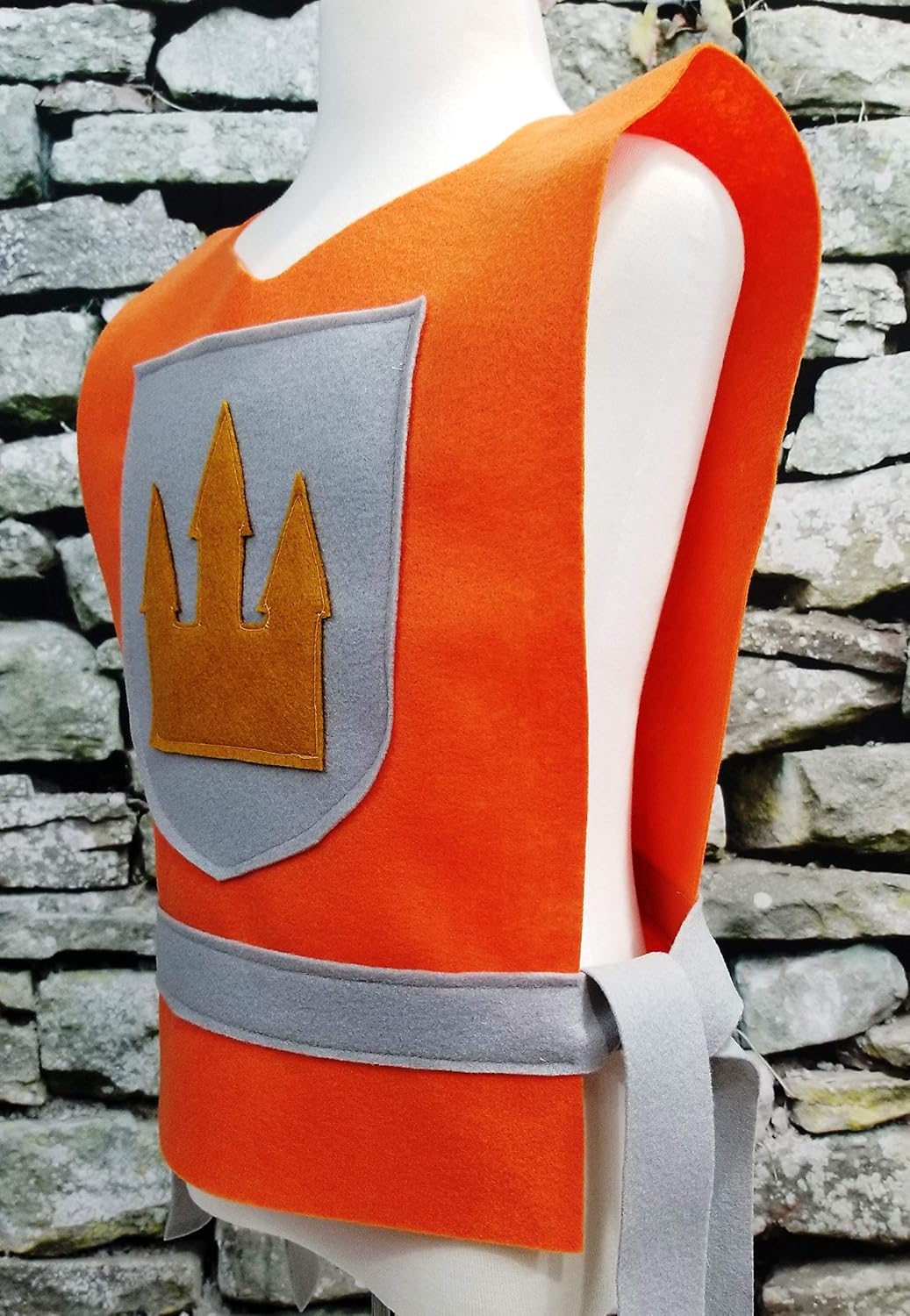 Medieval Knight Orange Costume Tunic for Kids and Teens 1
