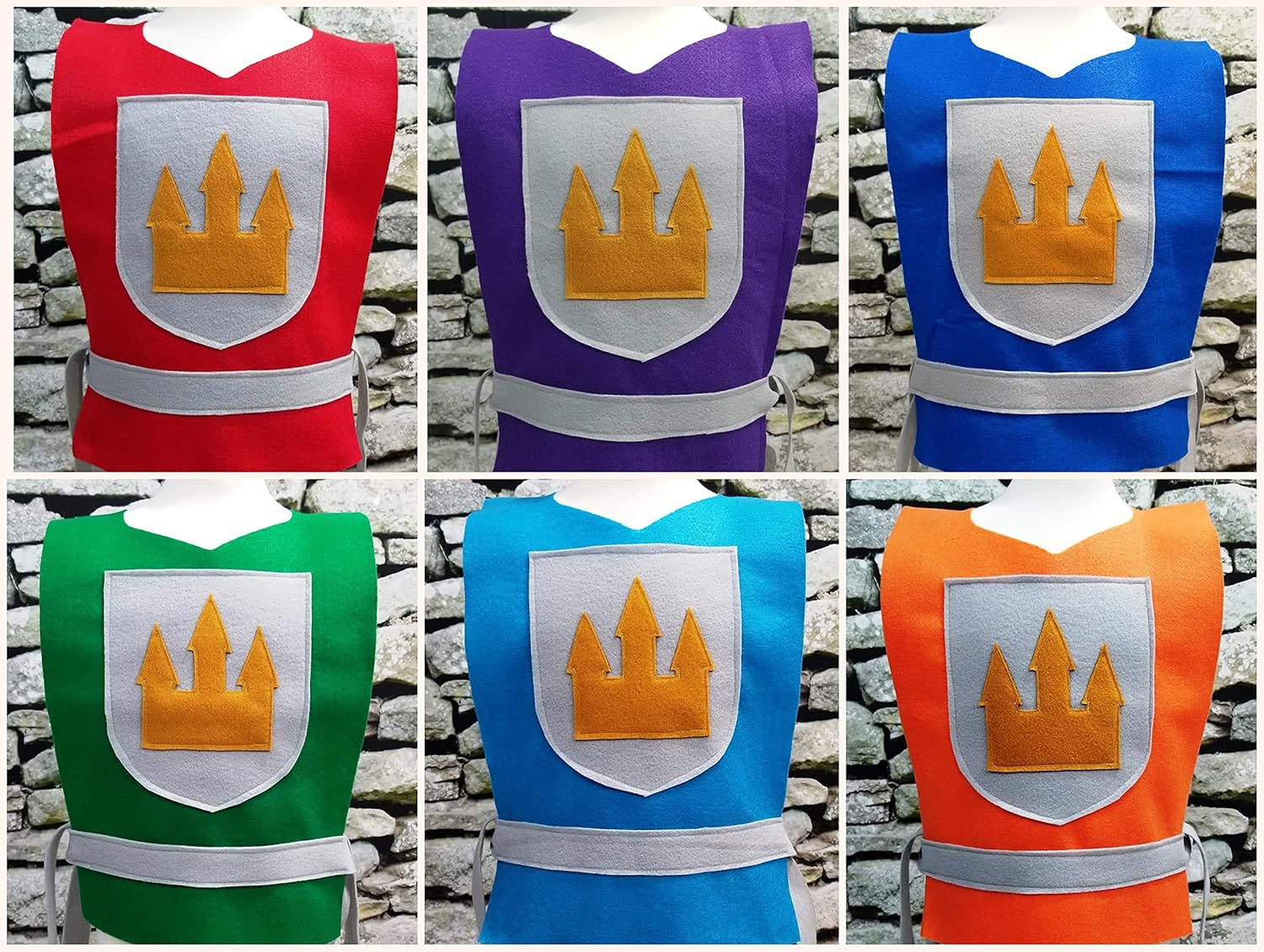 Medieval Knight Green Costume Tunic for Boys