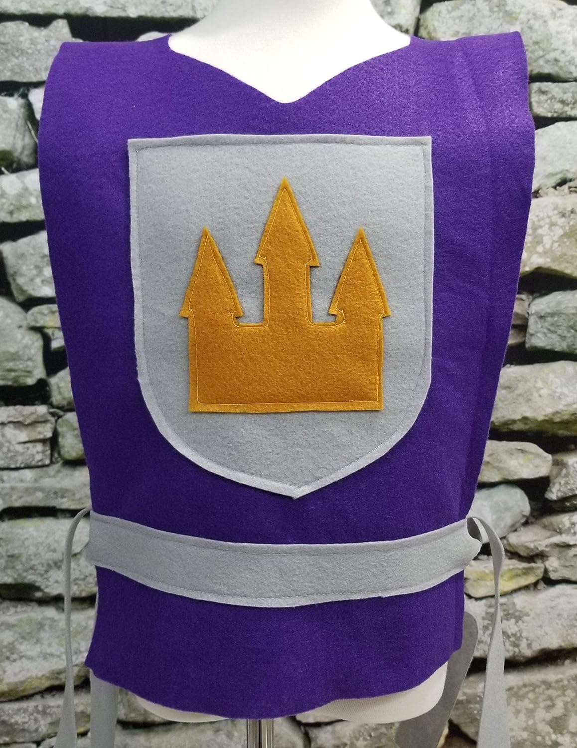Medieval Knight Purple Tunic Costume for Kids and Teens