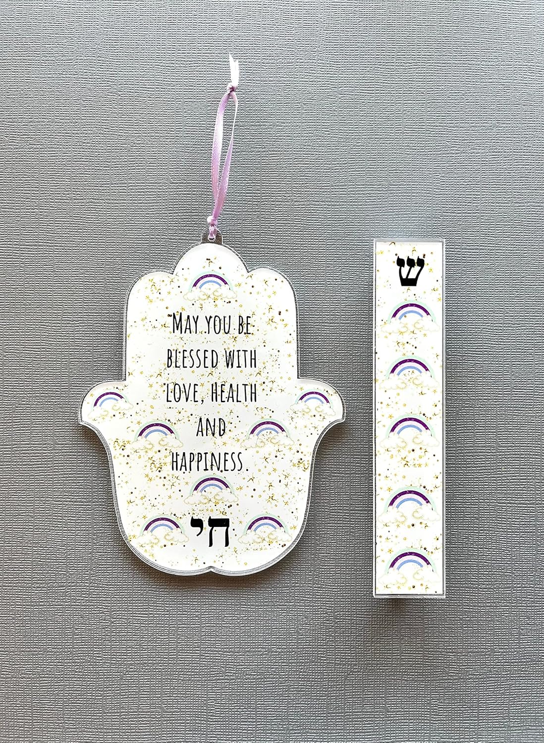 Lea Joelle Hamsa and Mezuzah Gift Set